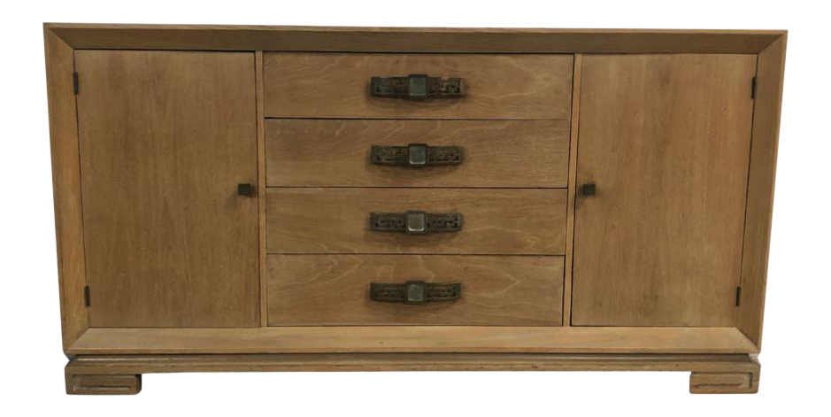 James Mont Mid Century Asian Chinoiserie Solid Wood Credenza Buffet