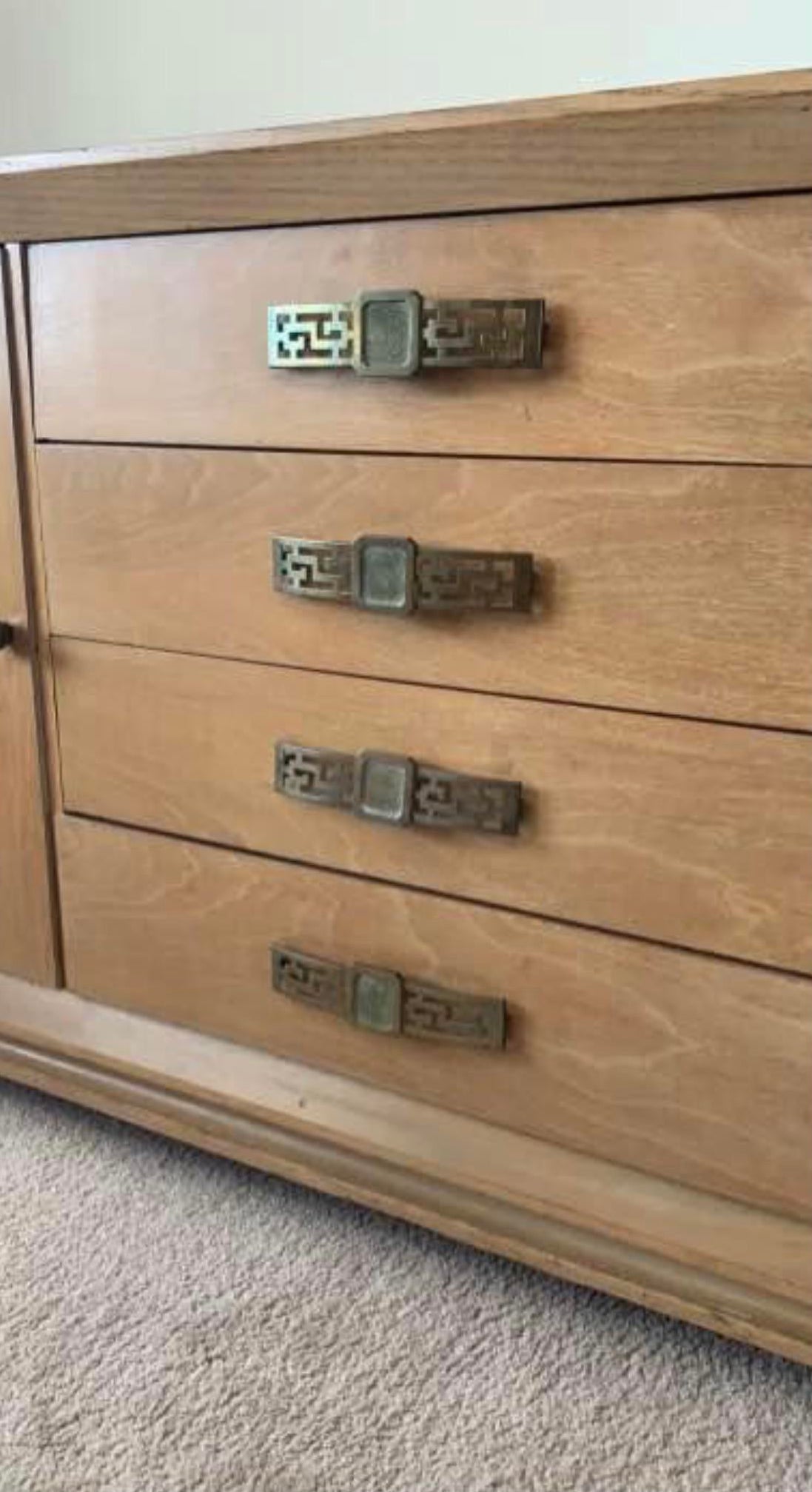 James Mont Mid Century Asian Chinoiserie Solid Wood Credenza Buffet