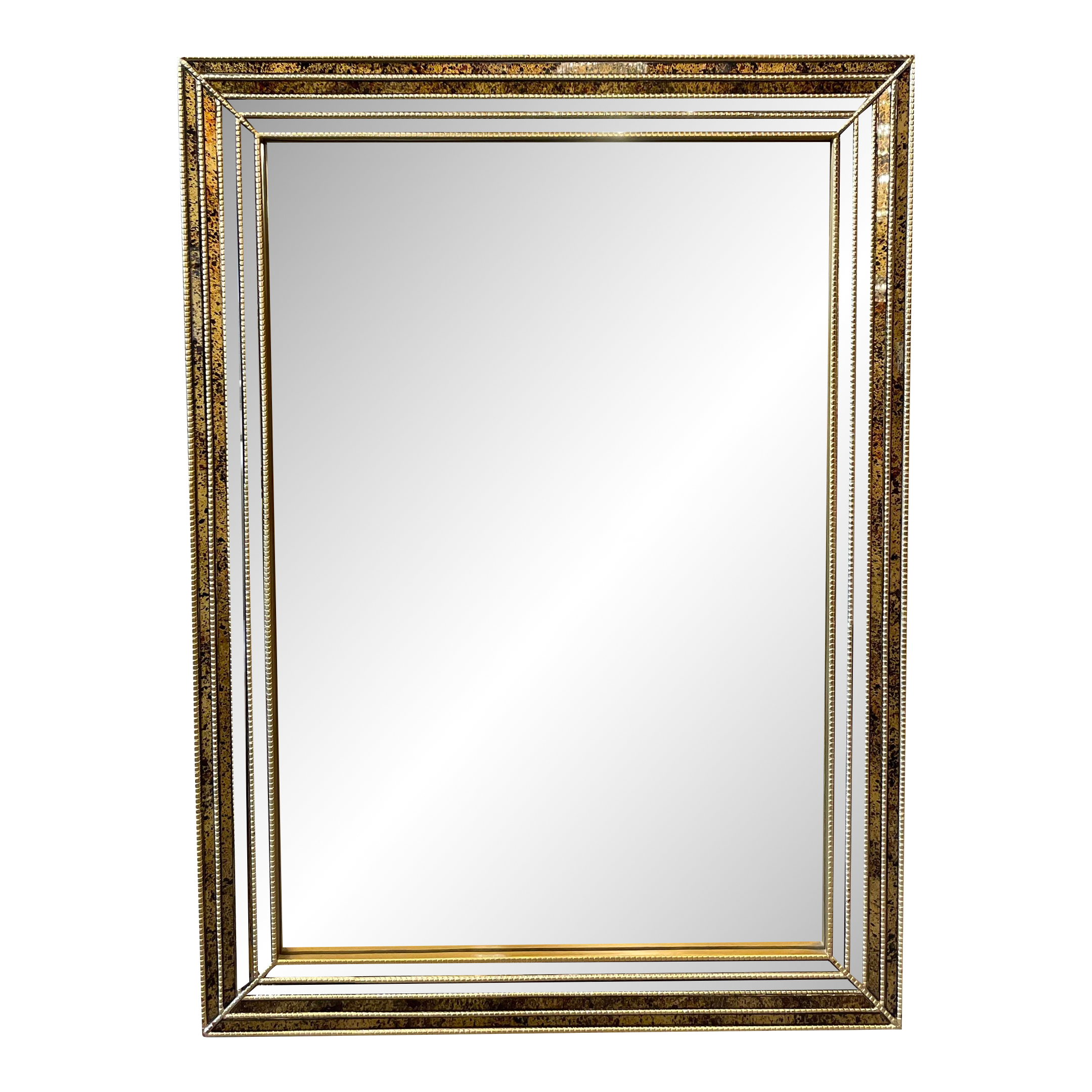 LaBarge Vintage Mirror 1980s Gold and Tortoise