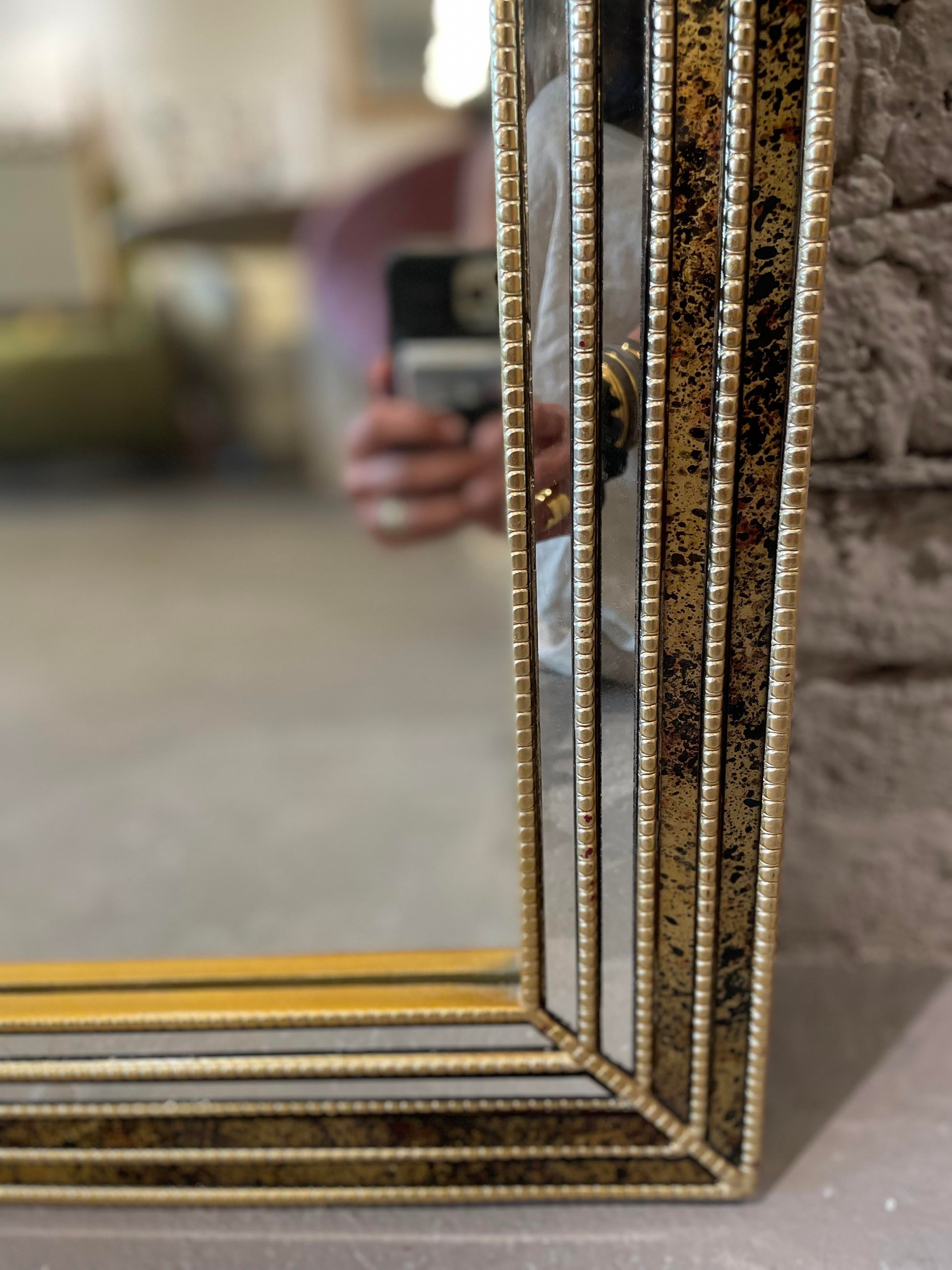 LaBarge Vintage Mirror 1980s Gold and Tortoise