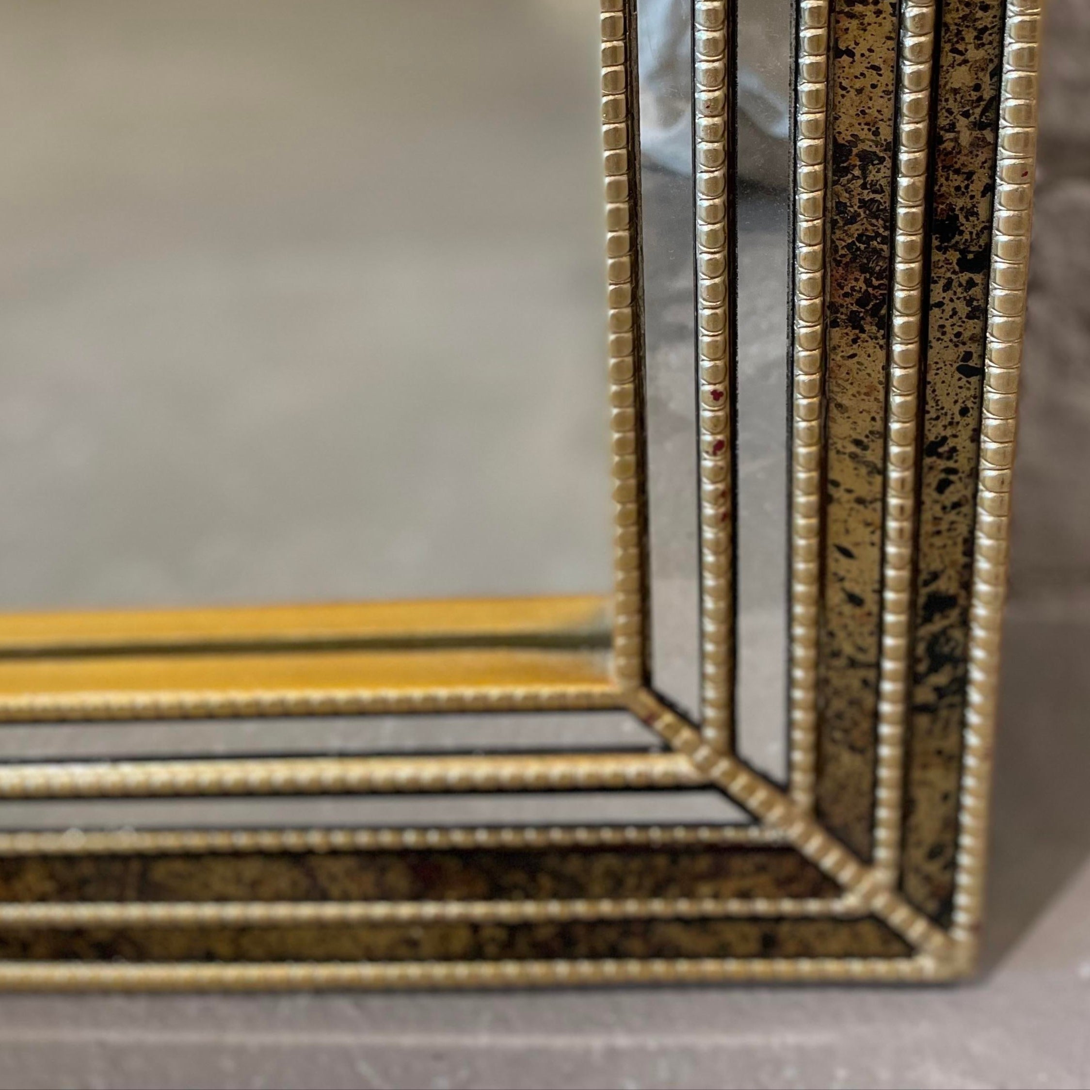 LaBarge Vintage Mirror 1980s Gold and Tortoise