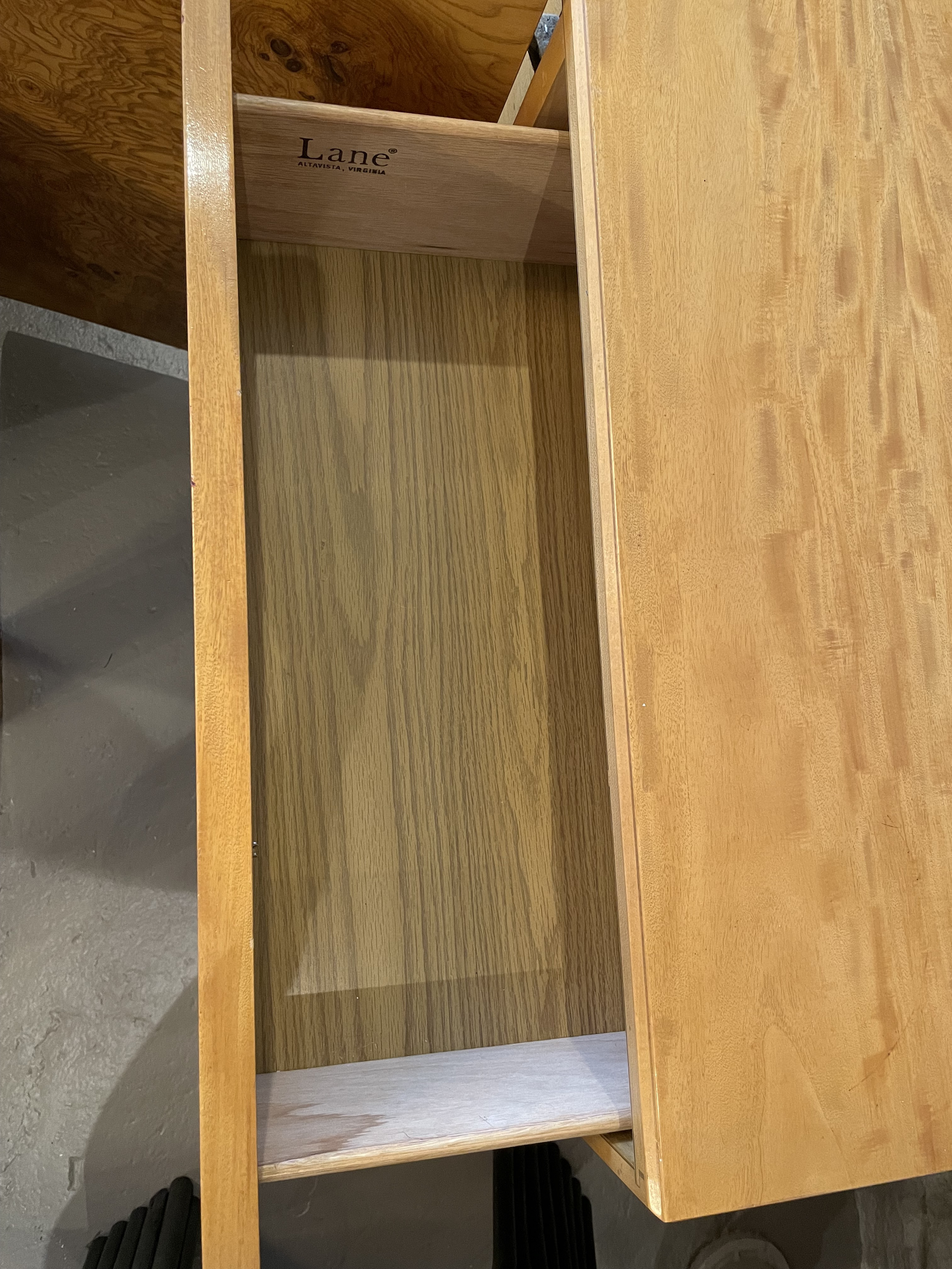 Lane Furniture Burled Wood Lowboy Dresser