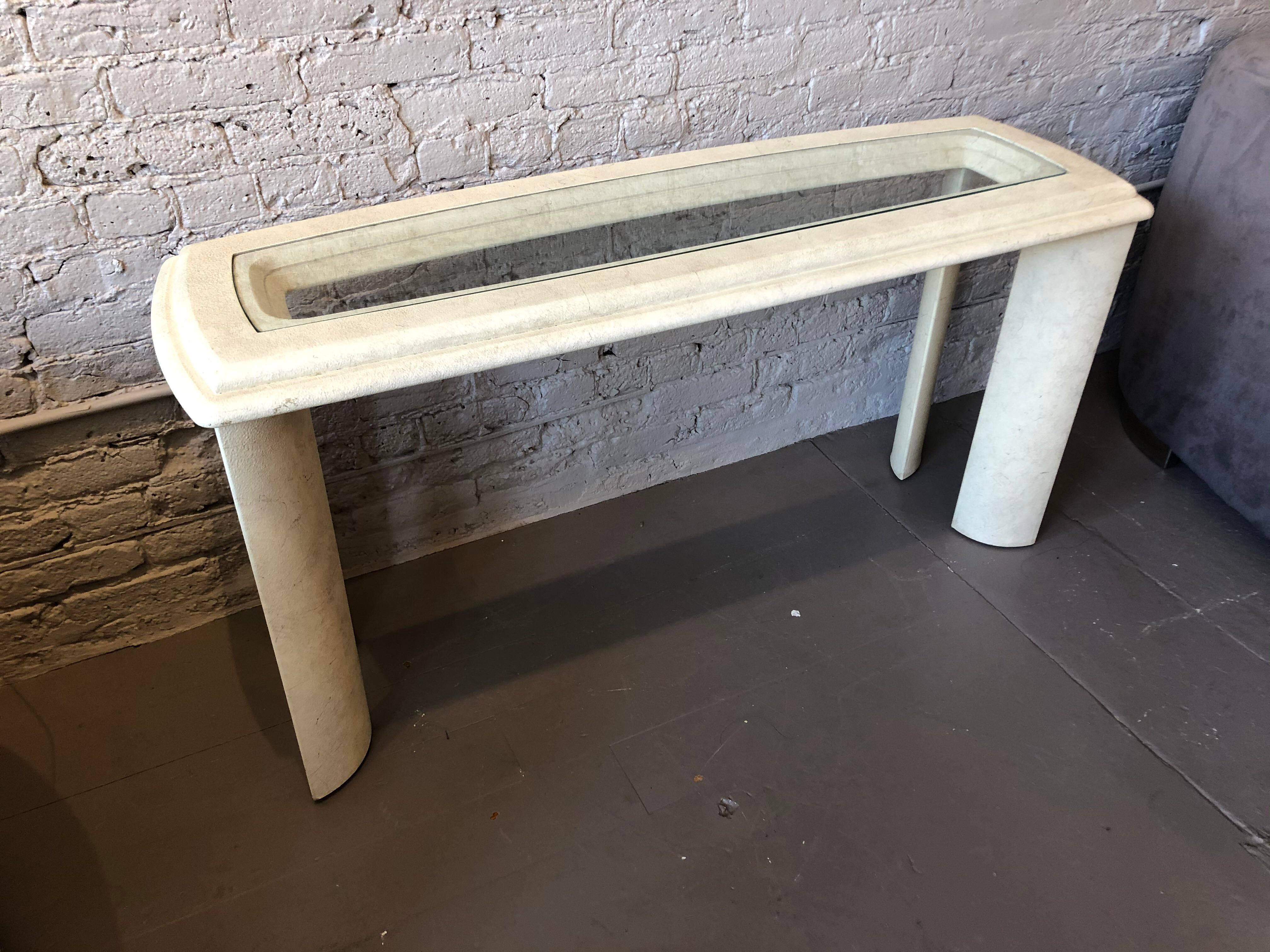 Lane Postmodern Plaster Sofa Console Table