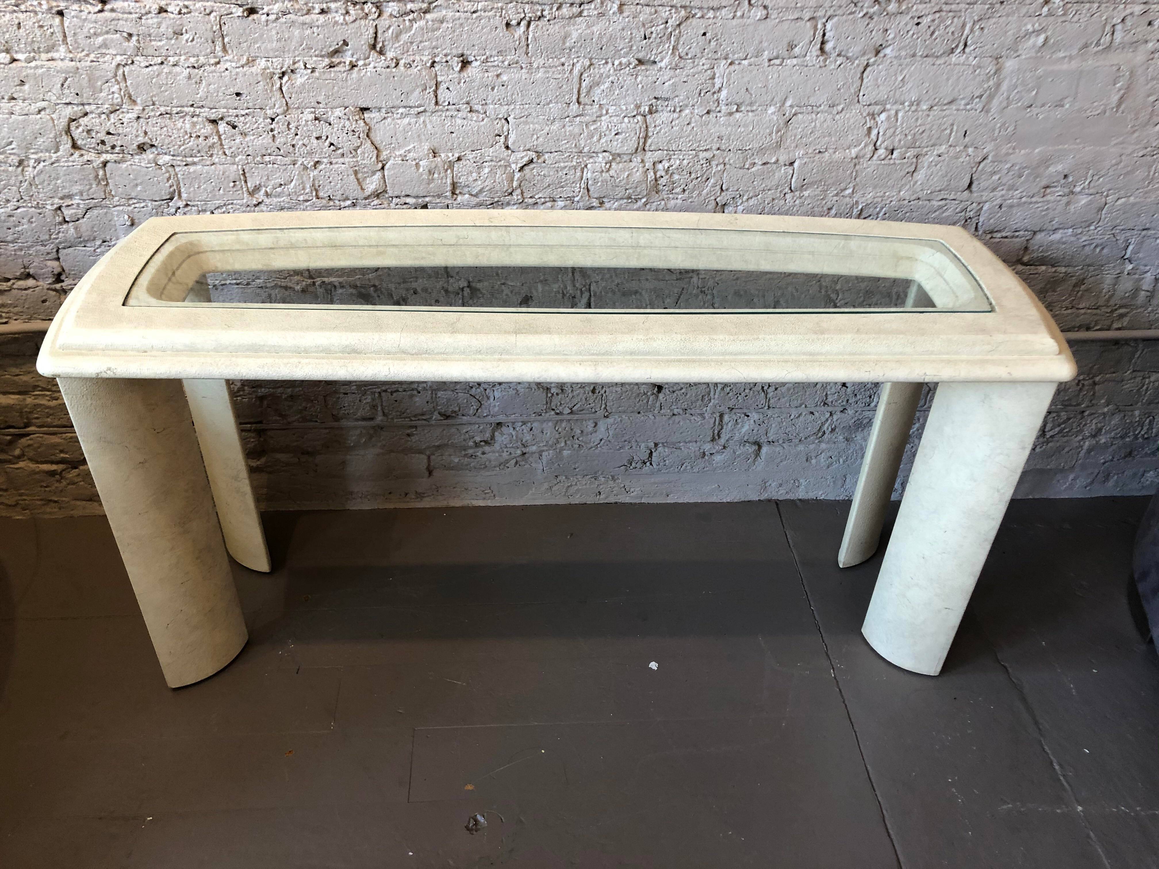 Lane Postmodern Plaster Sofa Console Table