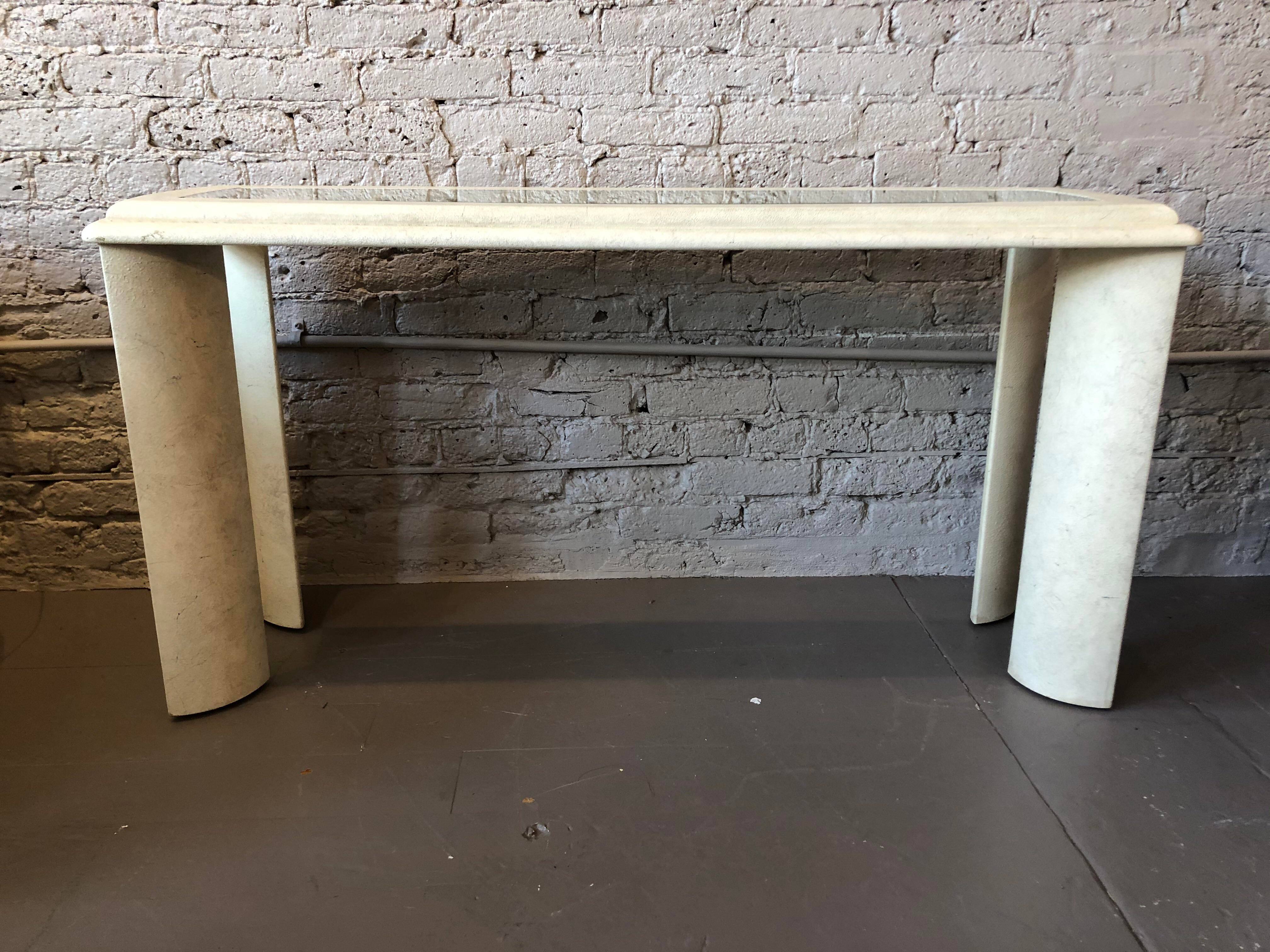 Lane Postmodern Plaster Sofa Console Table