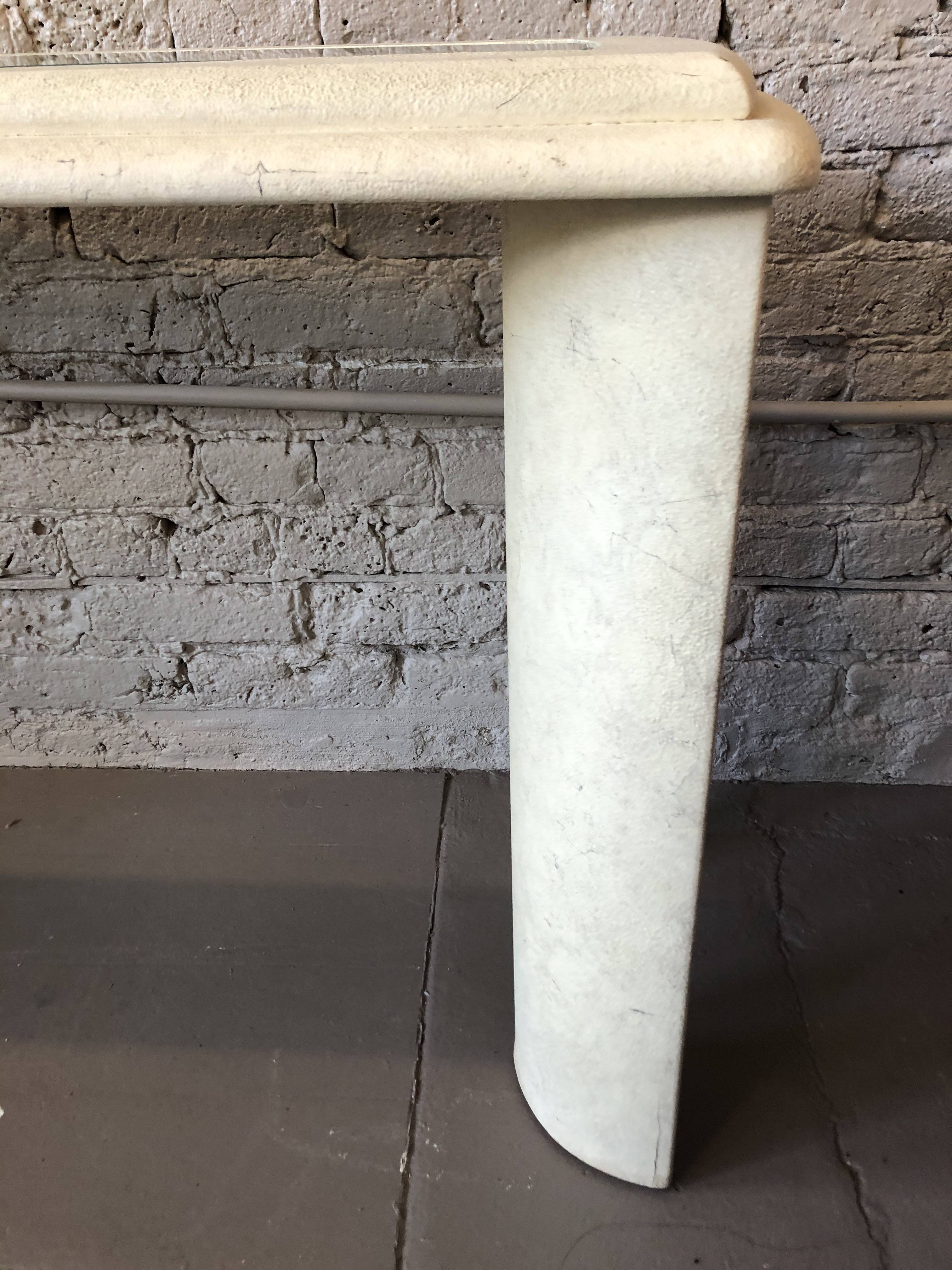 Lane Postmodern Plaster Sofa Console Table