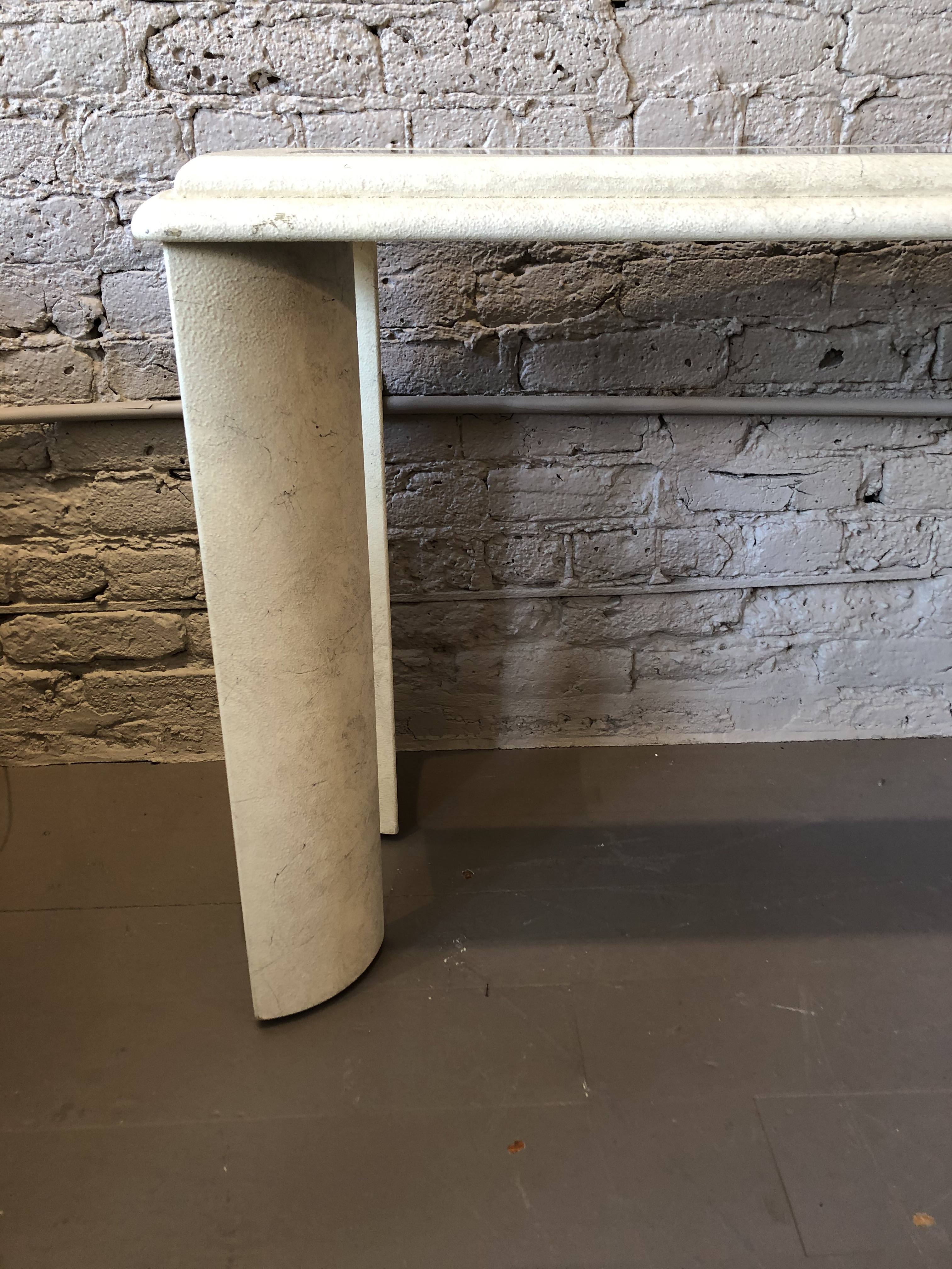 Lane Postmodern Plaster Sofa Console Table