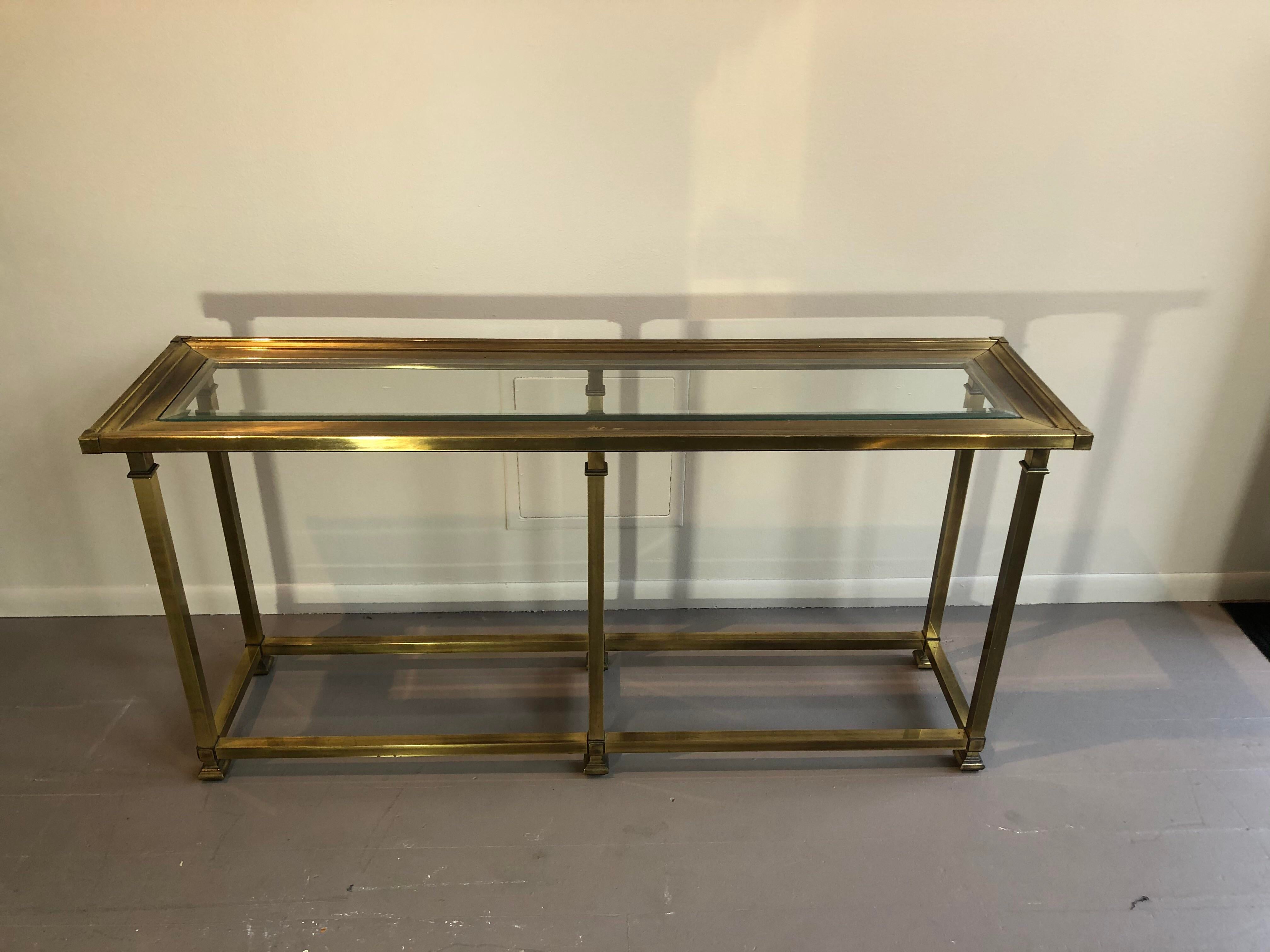 Mastercraft Brass Console Sofa Table