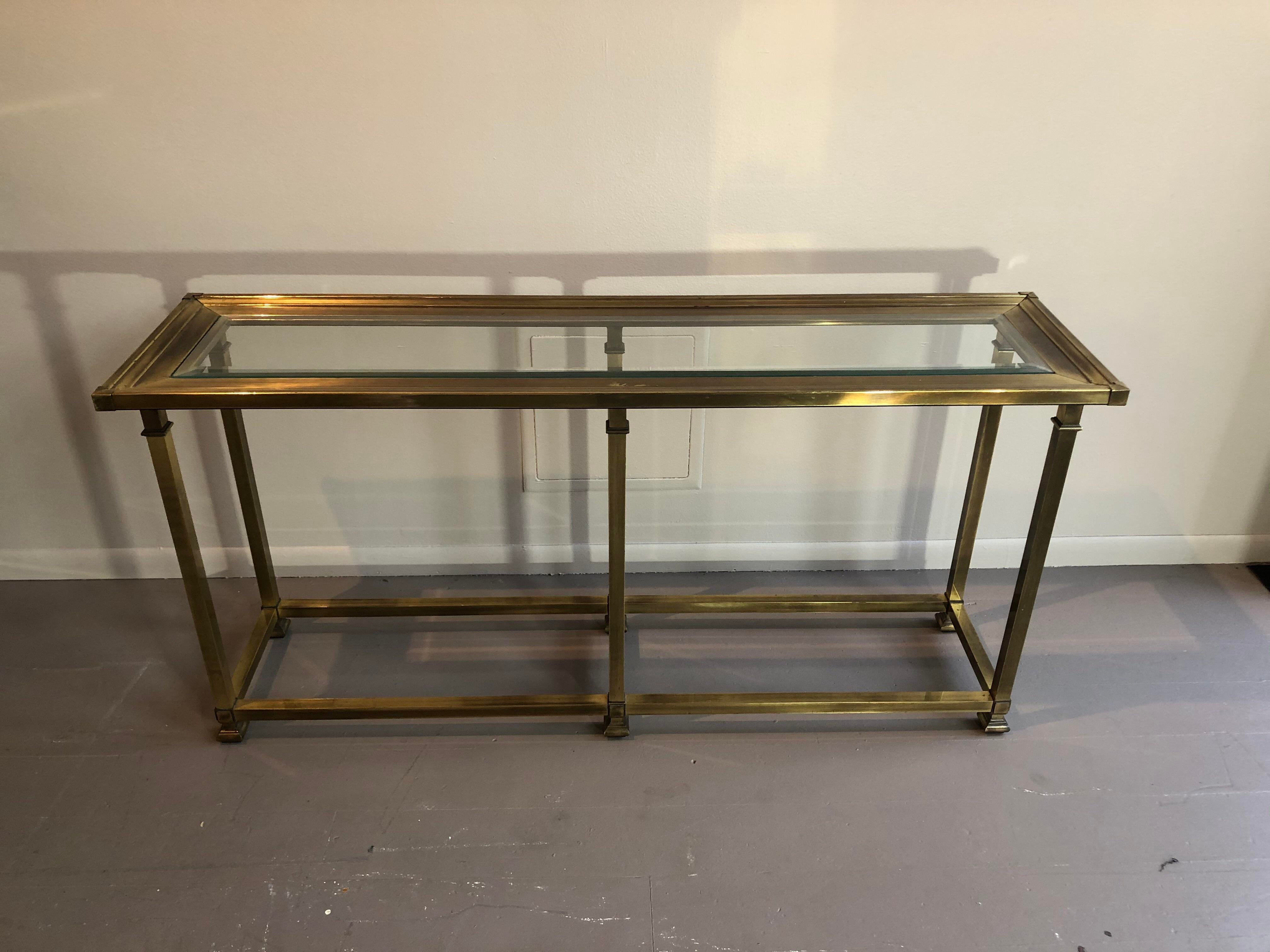 Mastercraft Brass Console Sofa Table