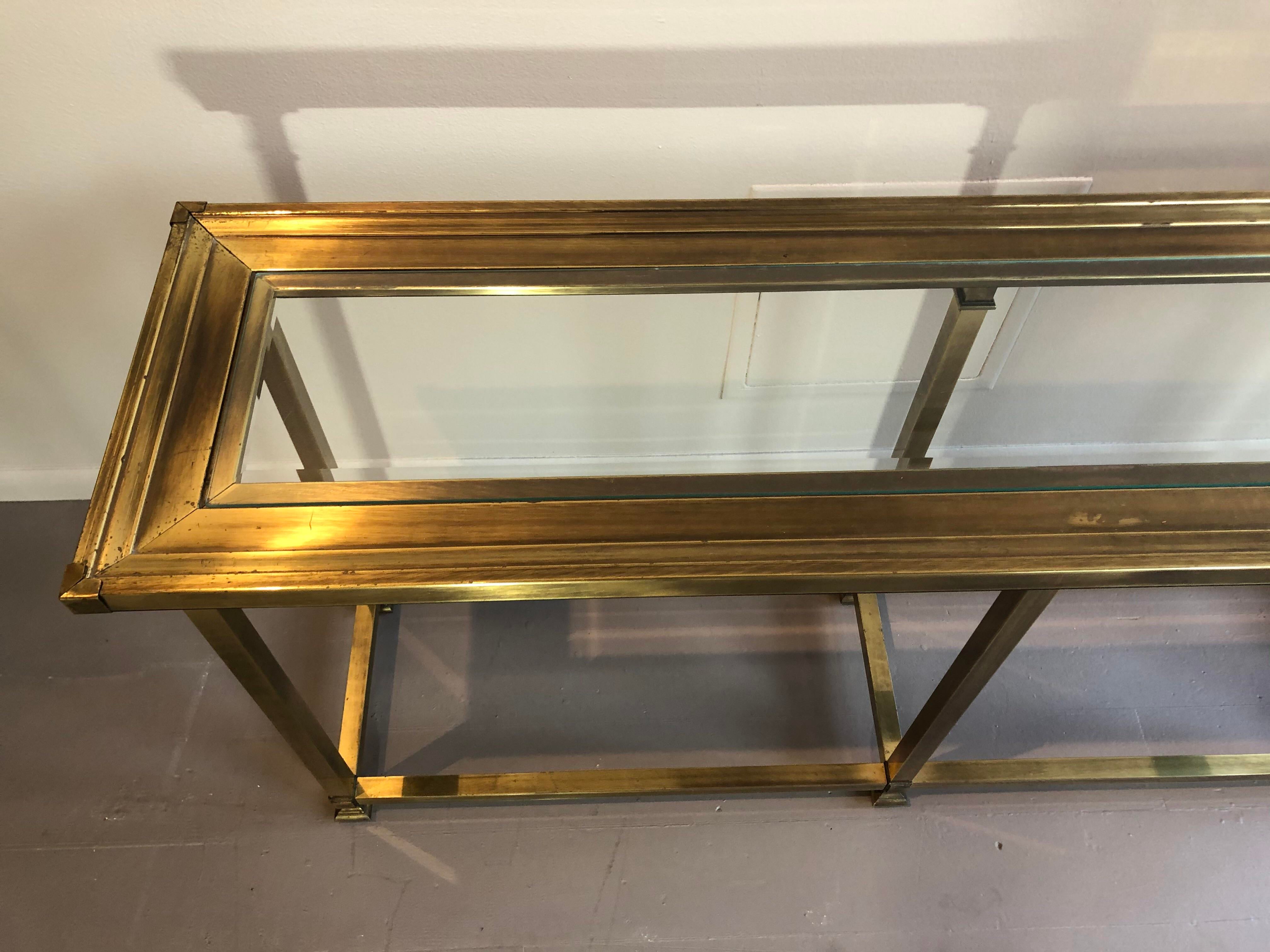 Mastercraft Brass Console Sofa Table
