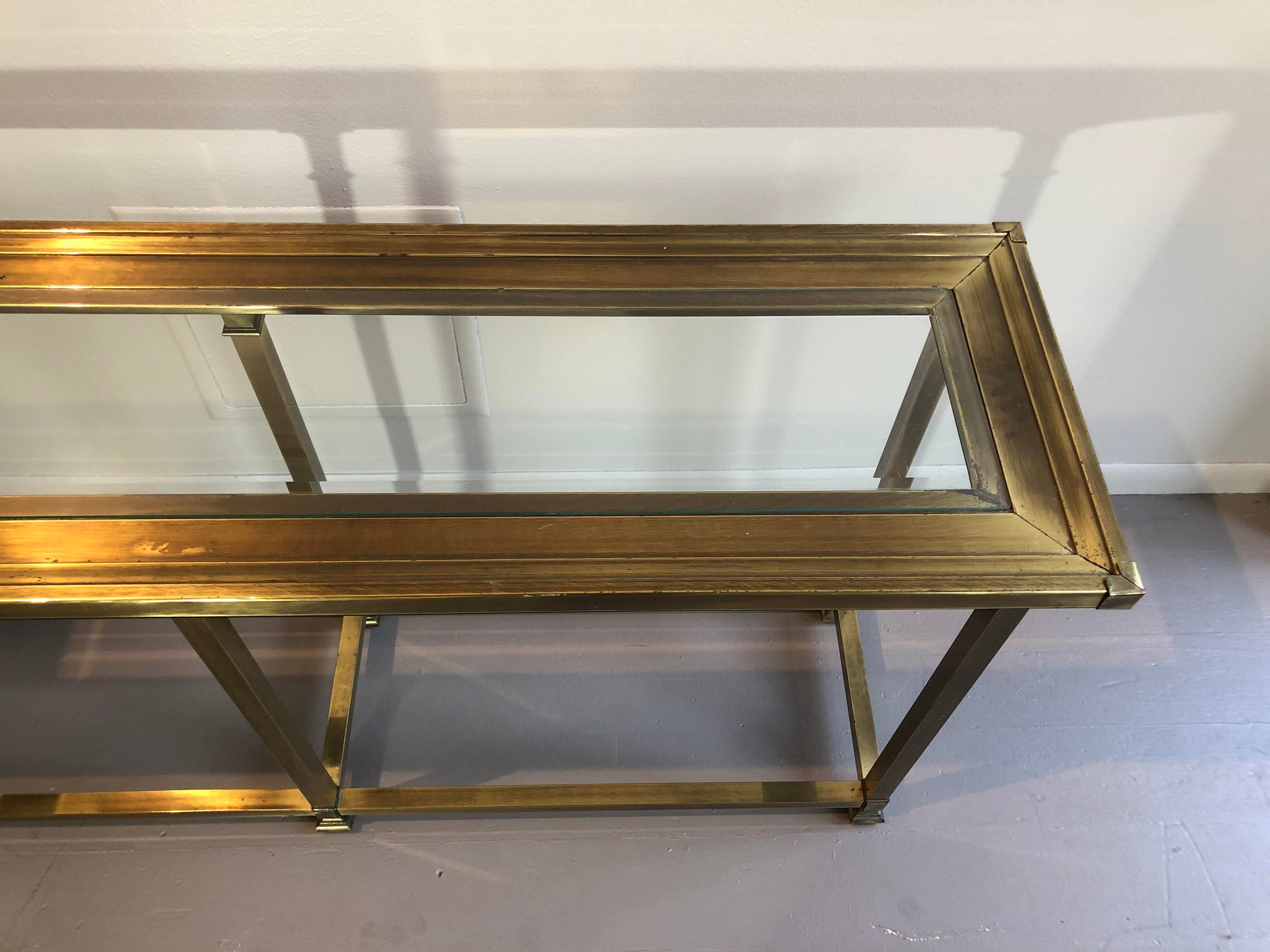 Mastercraft Brass Console Sofa Table