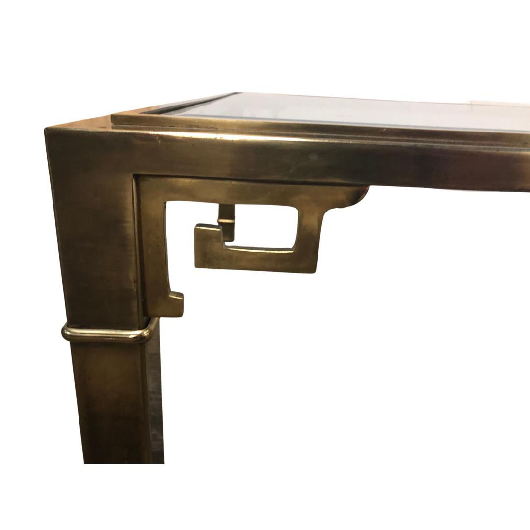 Mastercraft Greek Key Square Brass Coffee Table