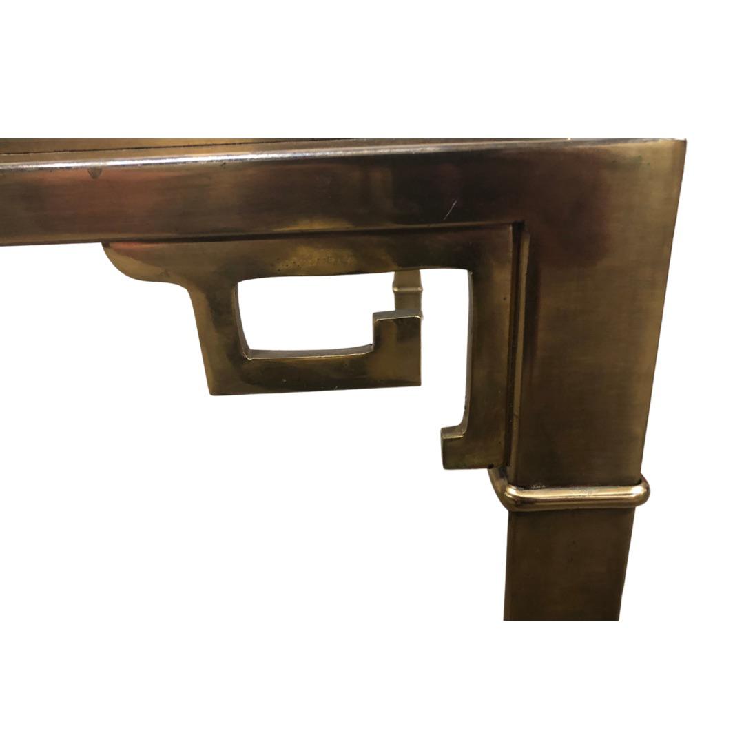 Mastercraft Greek Key Square Brass Coffee Table