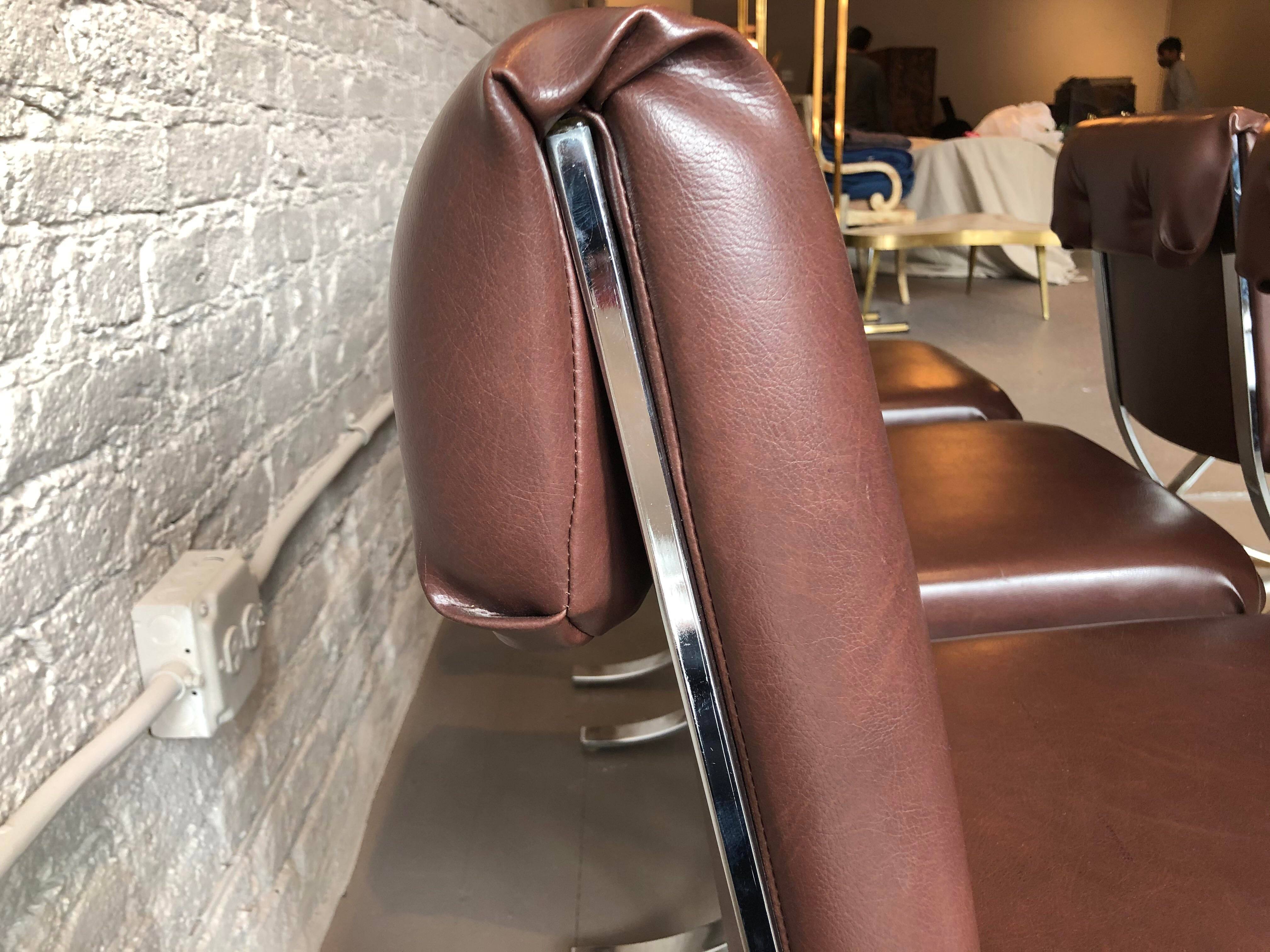 Mid Century Chrome Dining Chairs - Set of 6