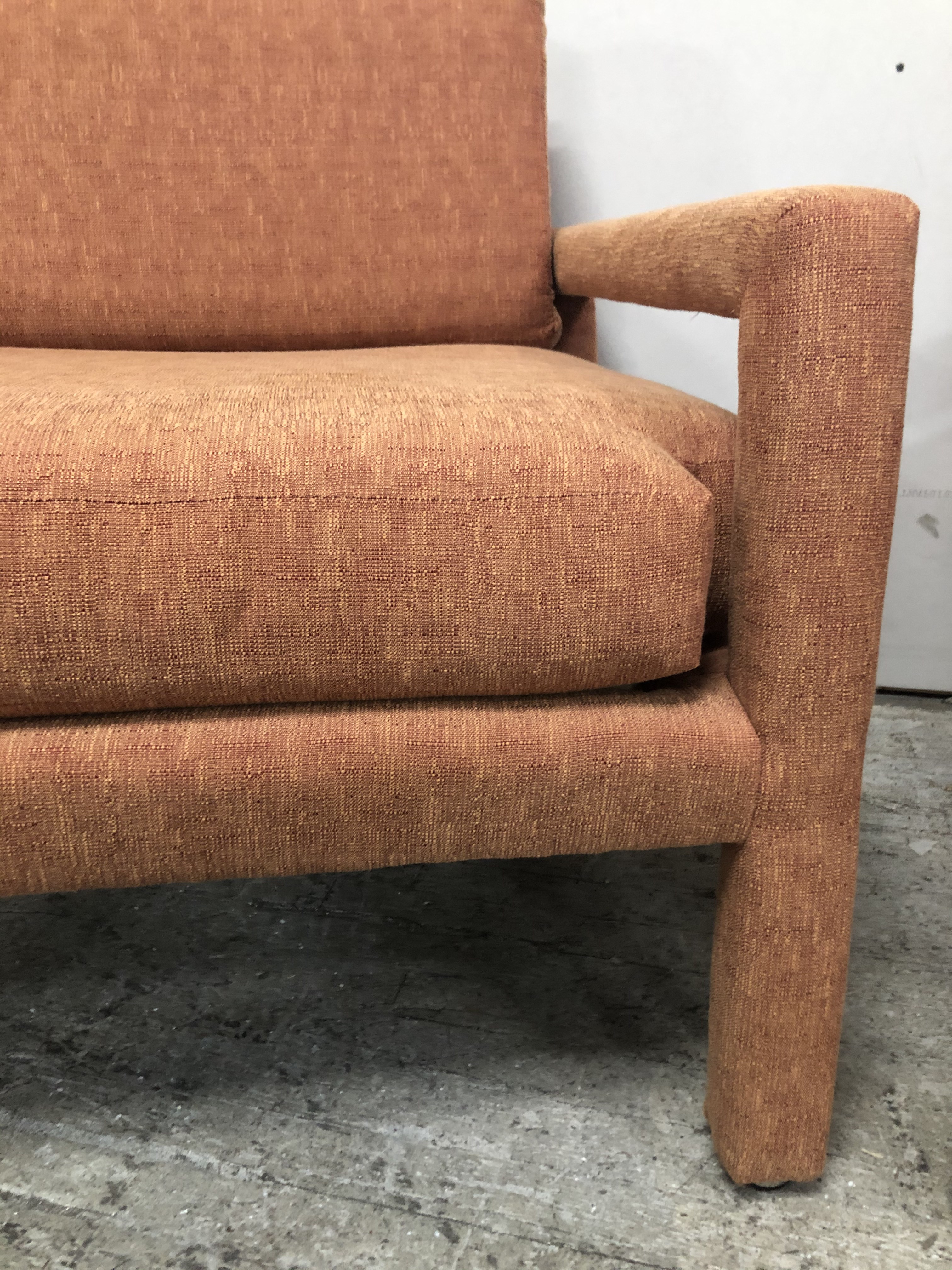 Milo Baughman Style Parsons Chairs - a Pair