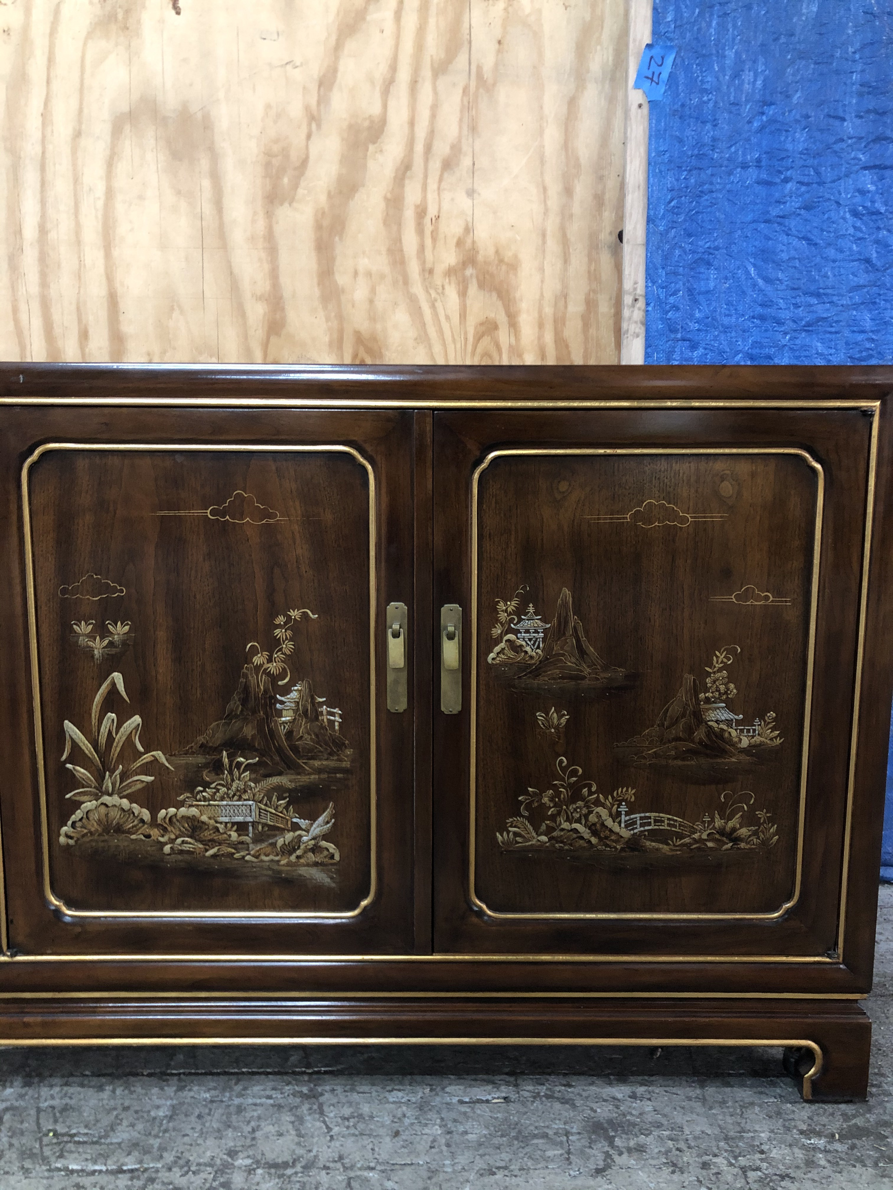 Original Chinoiserie John Widdicomb Credenza