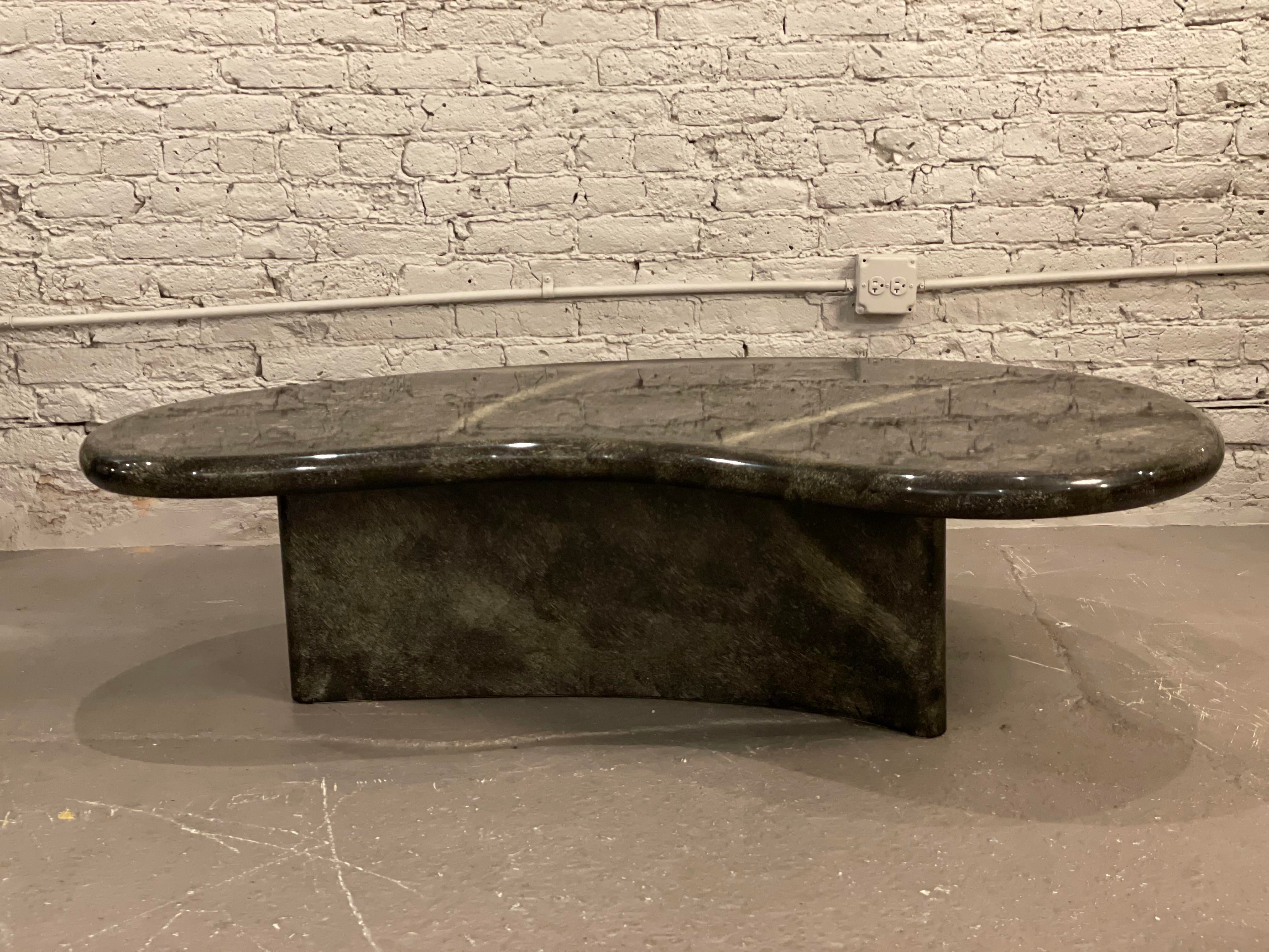 Postmodern Biomorphic Kidney Shape Lacquer Coffee Table