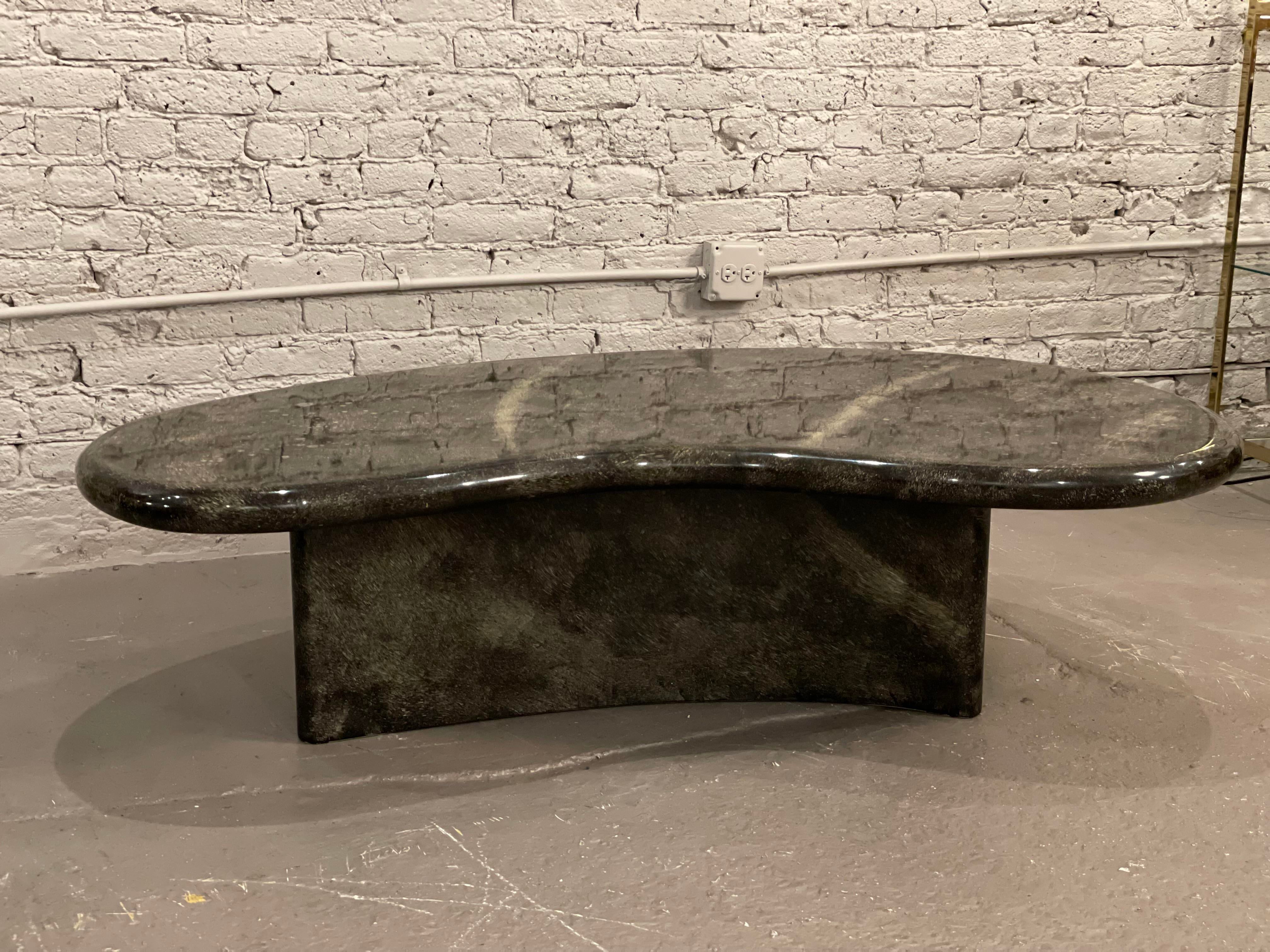 Postmodern Biomorphic Kidney Shape Lacquer Coffee Table