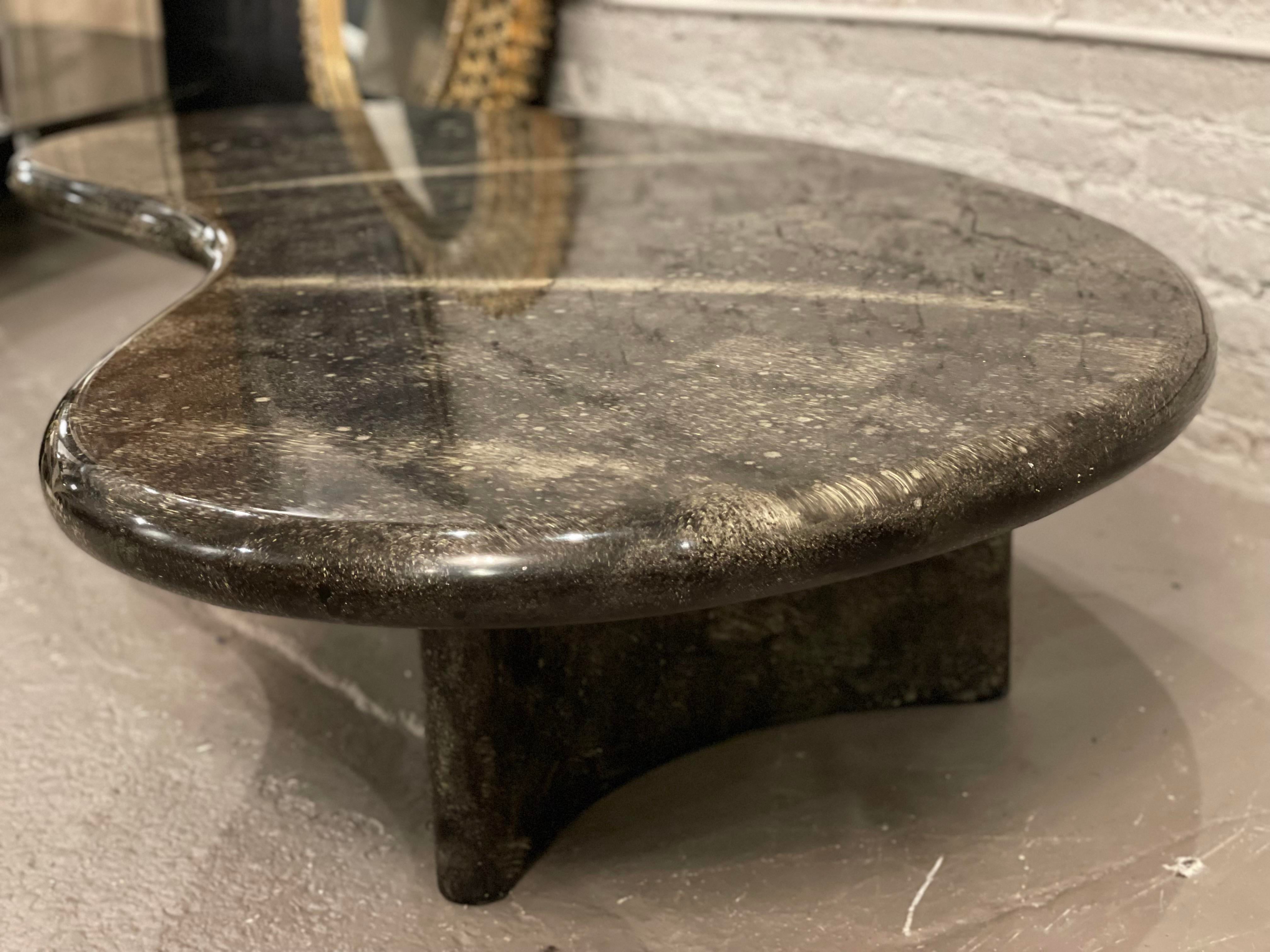 Postmodern Biomorphic Kidney Shape Lacquer Coffee Table