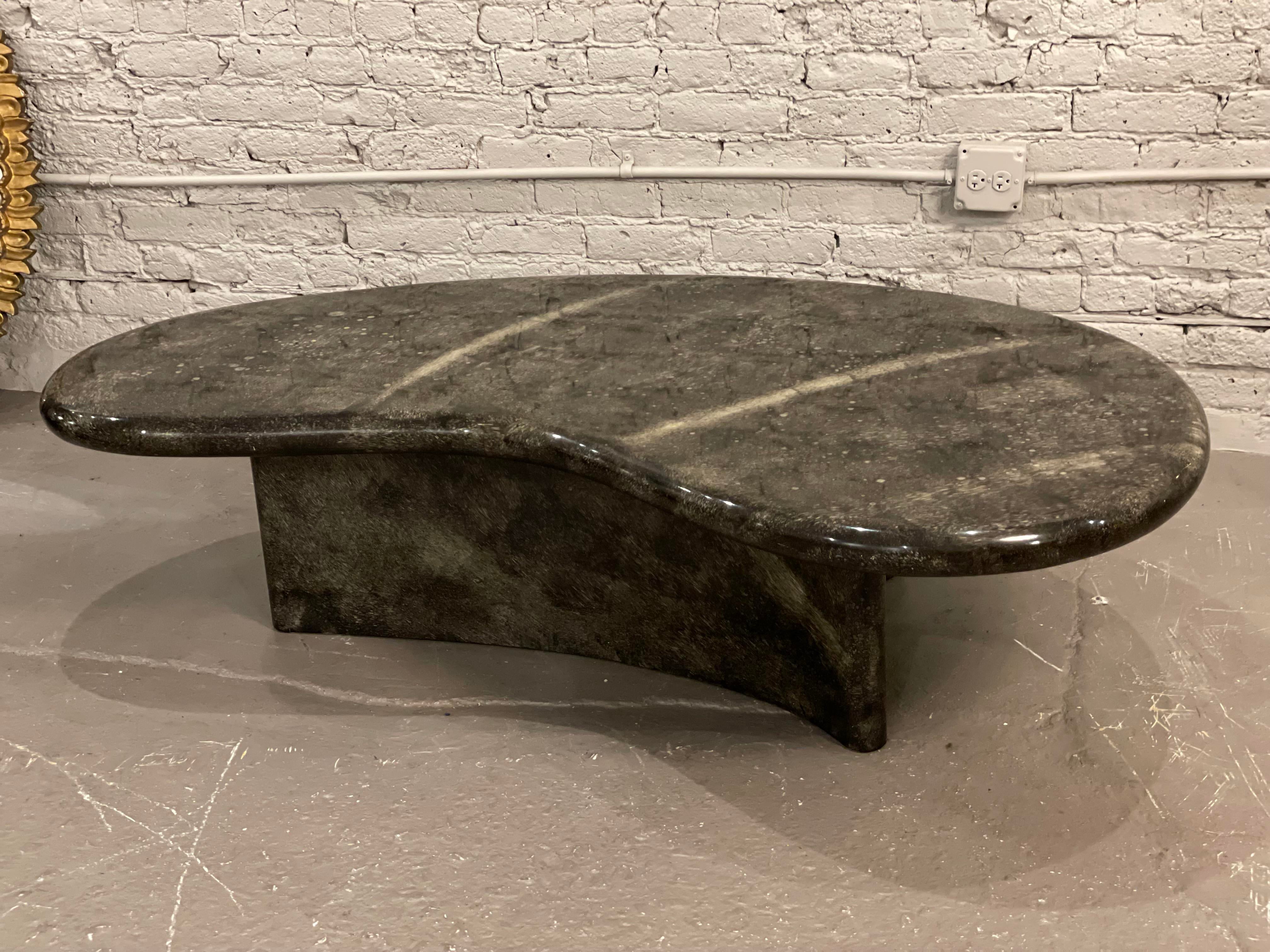 Postmodern Biomorphic Kidney Shape Lacquer Coffee Table