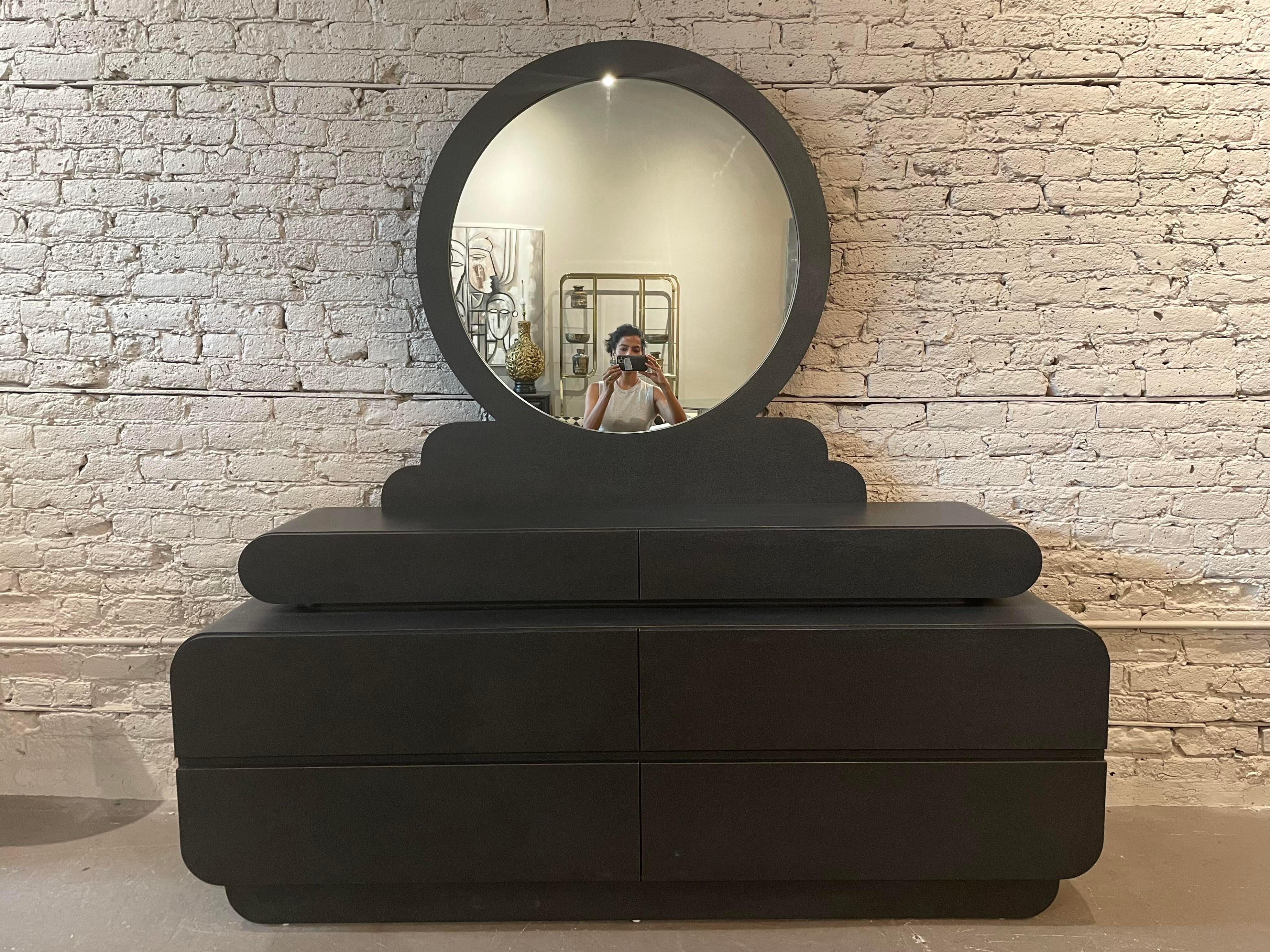 Postmodern Dresser With Mirror