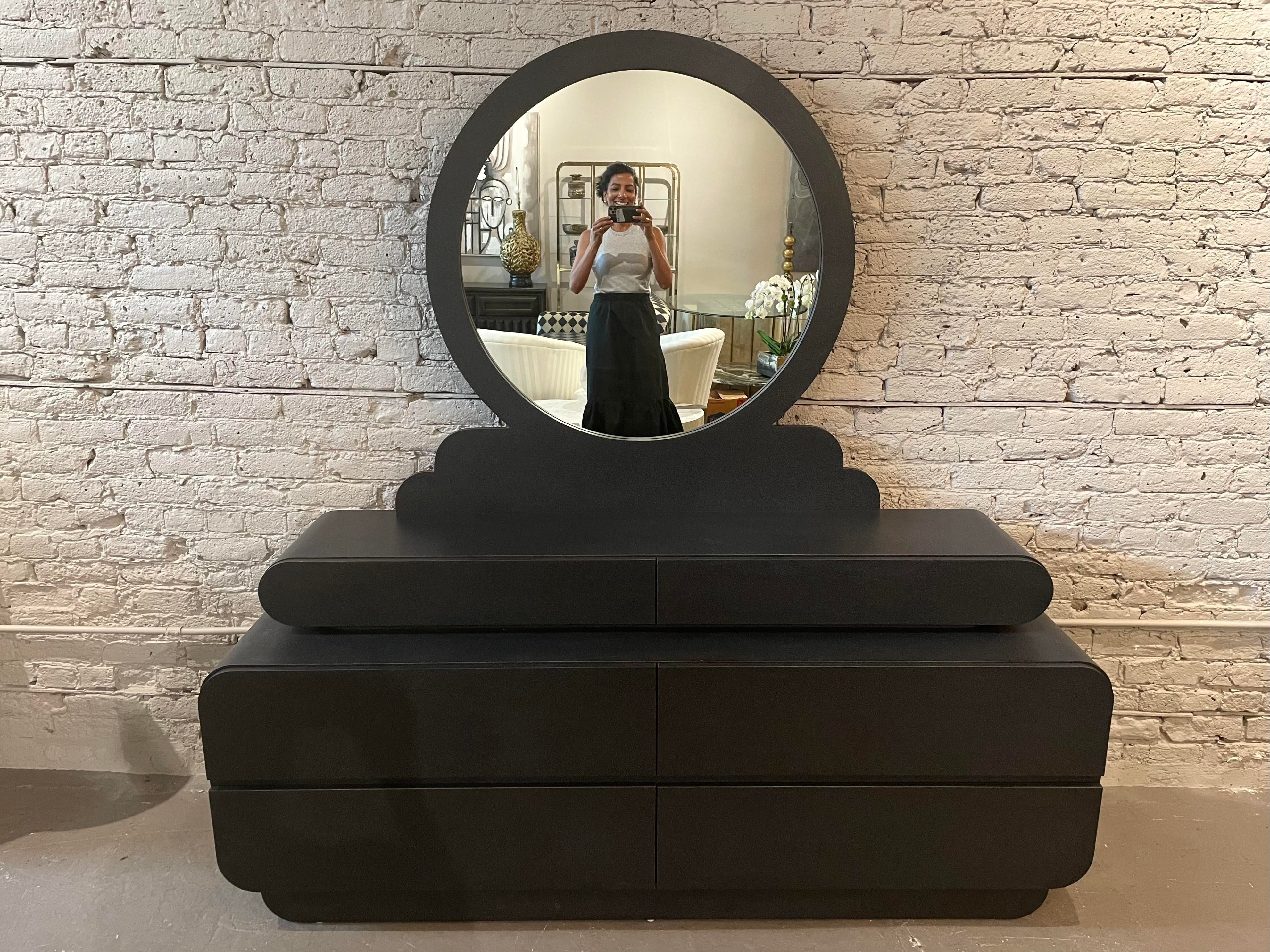 Postmodern Dresser With Mirror