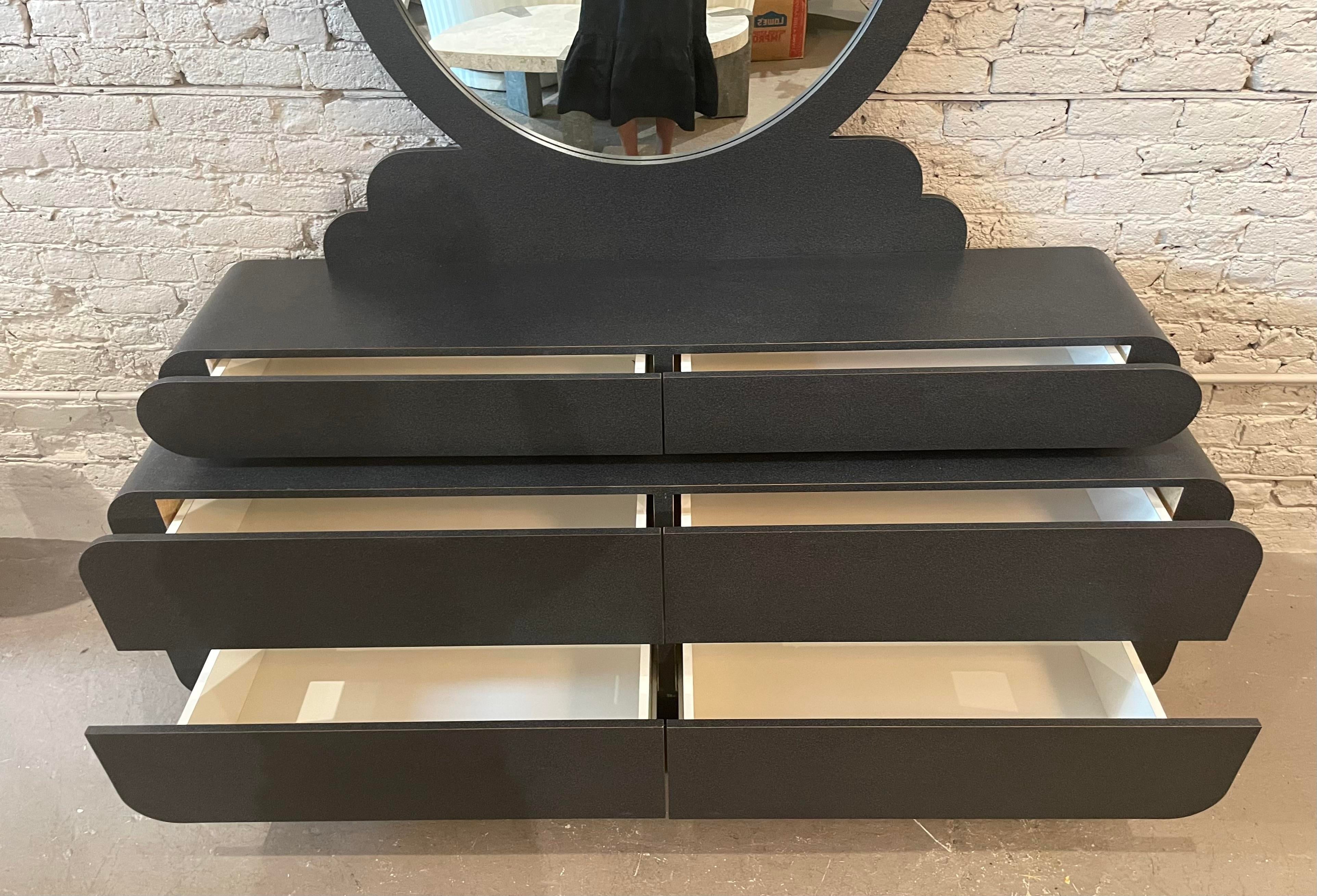 Postmodern Dresser With Mirror