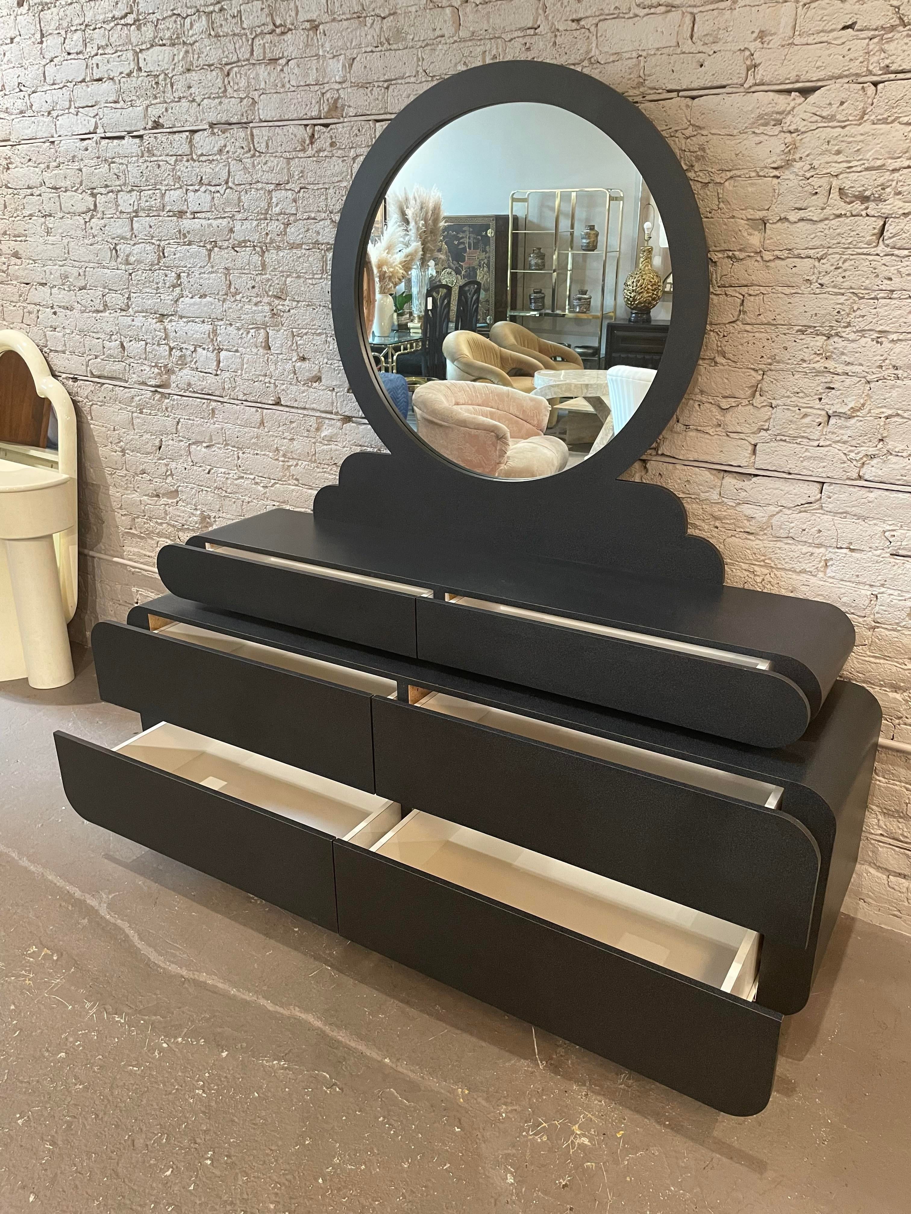 Postmodern Dresser With Mirror