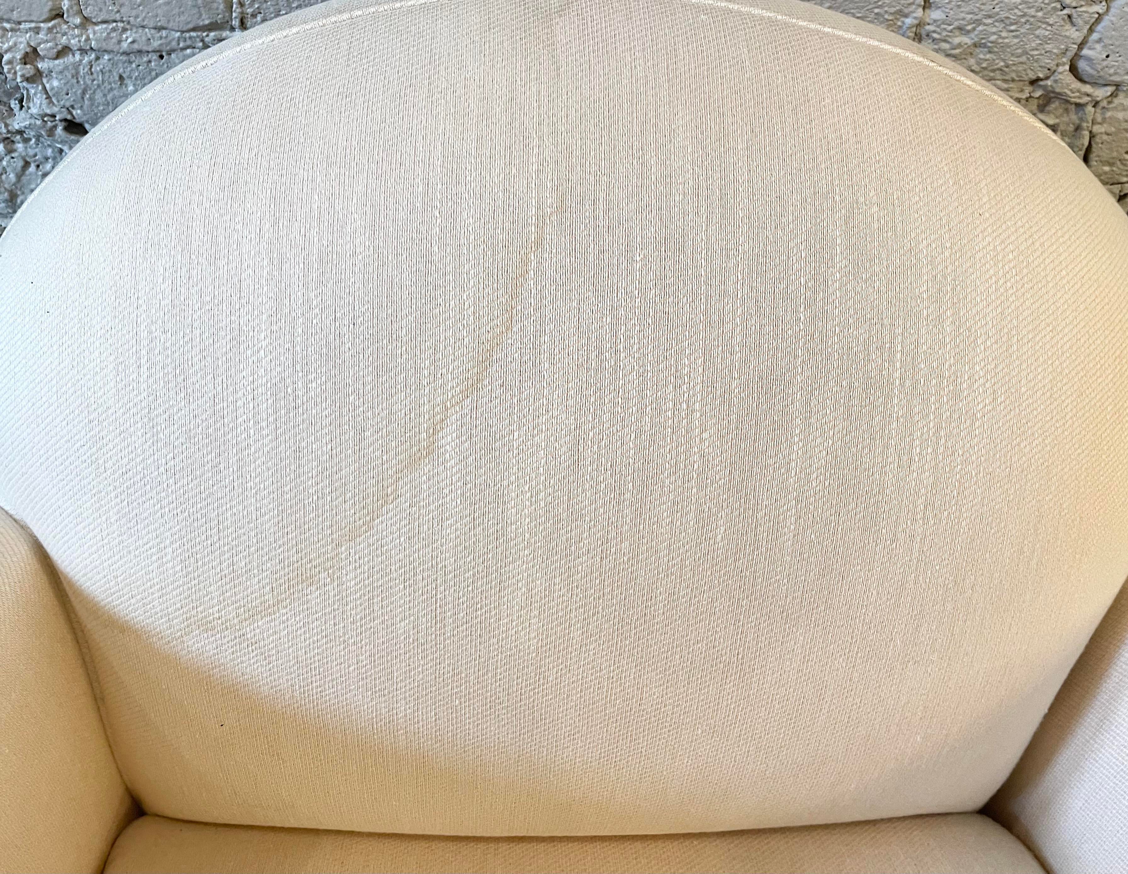 Postmodern Round Arm Swivel 360 Chairs - a Pair