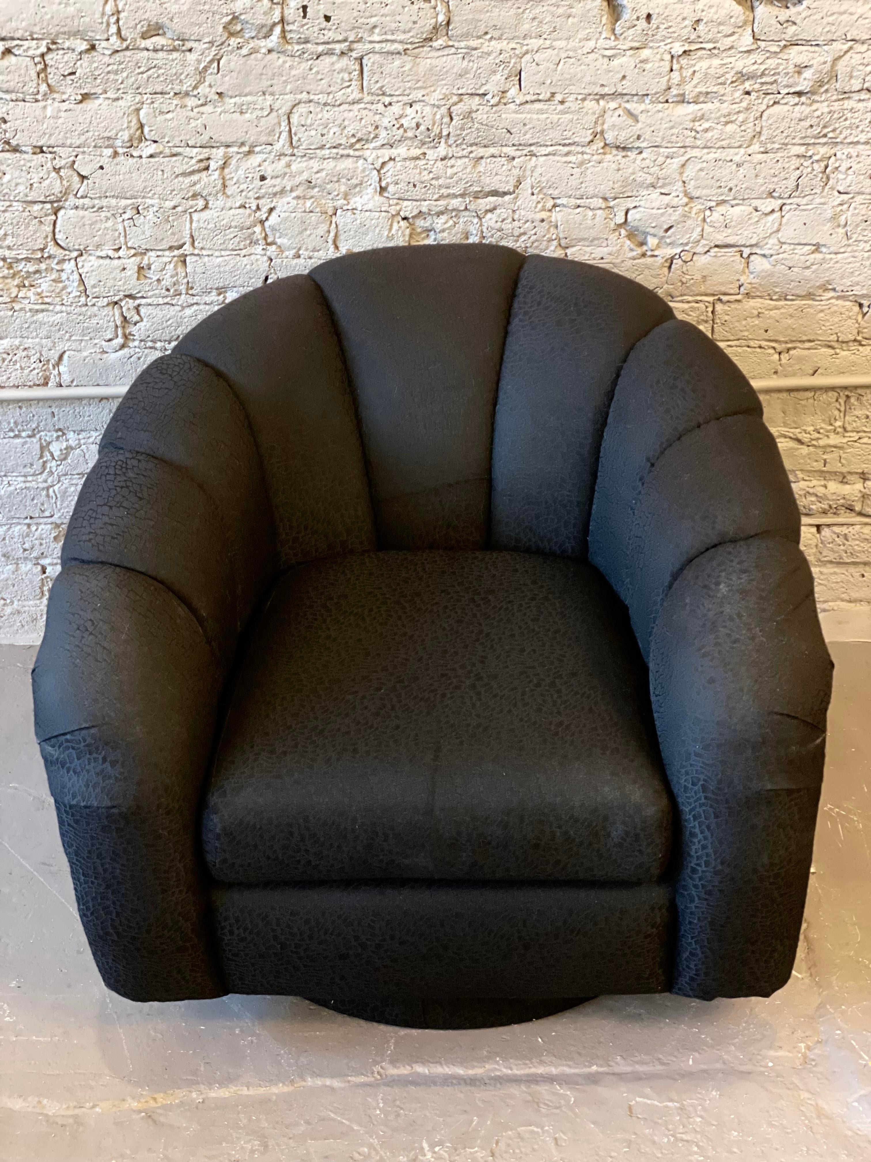 Postmodern Swivel Chair in the Style of Pierre Paulin