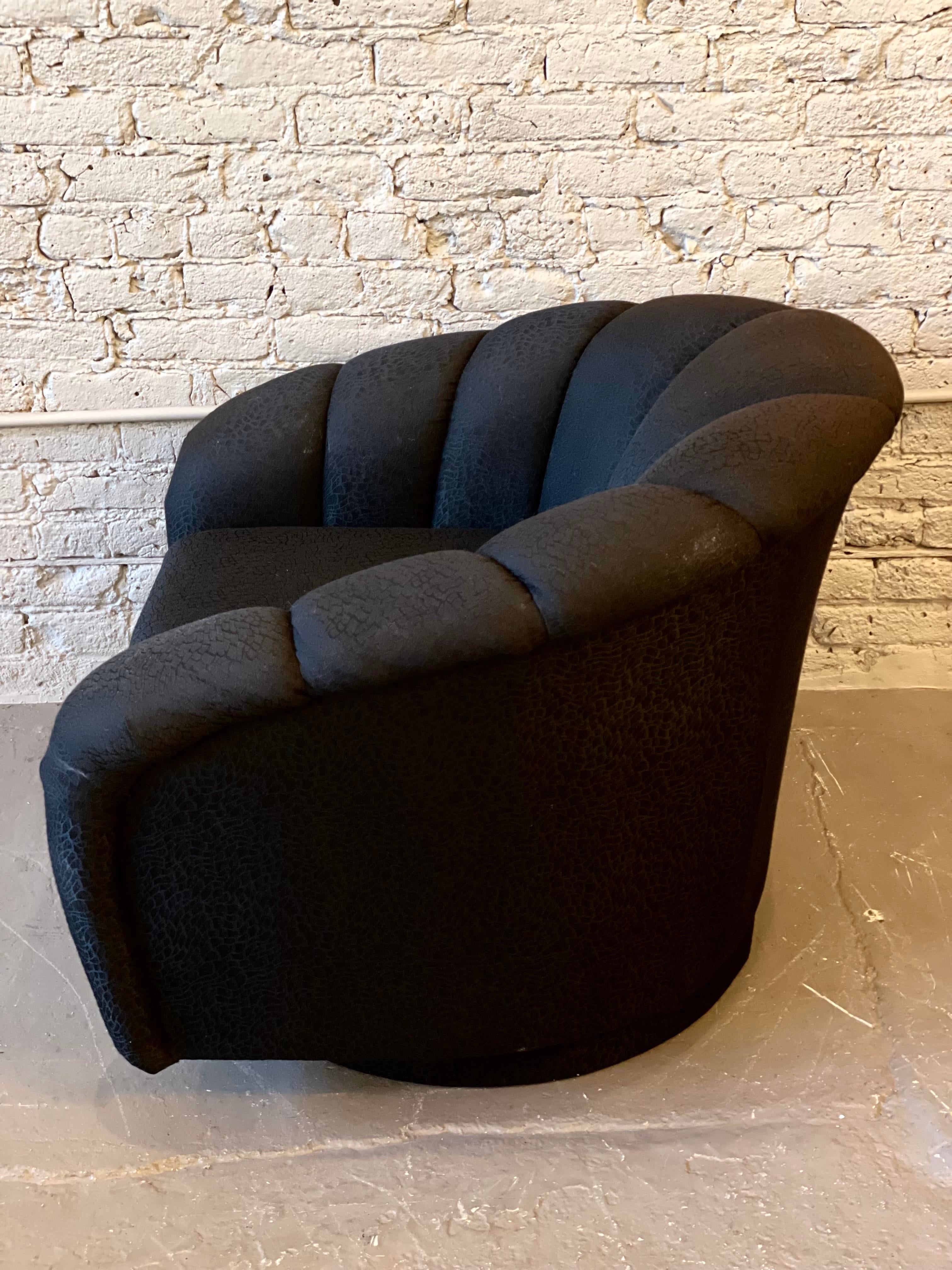 Postmodern Swivel Chair in the Style of Pierre Paulin