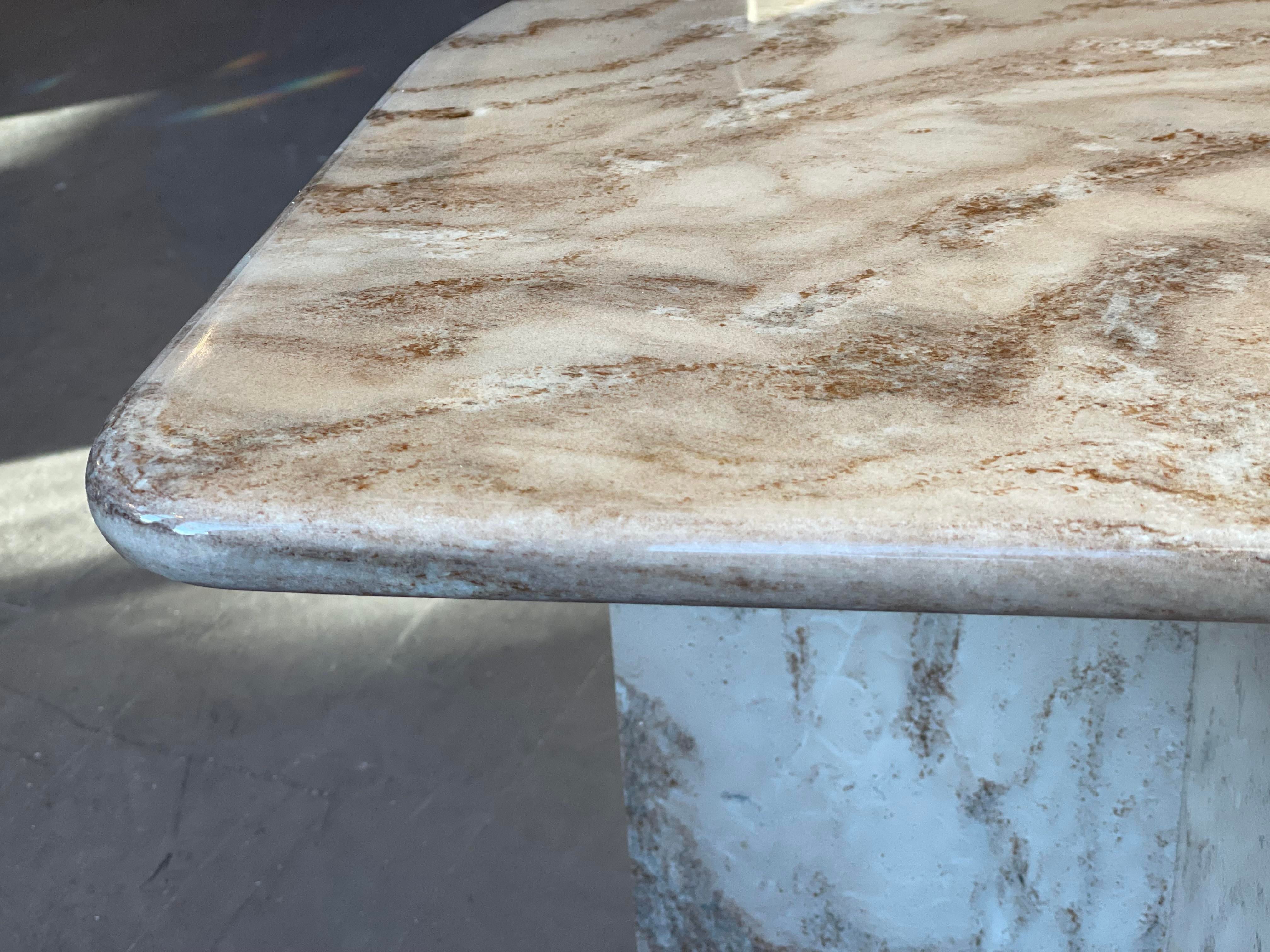 Postmodern Tear Shape Marble Side Table