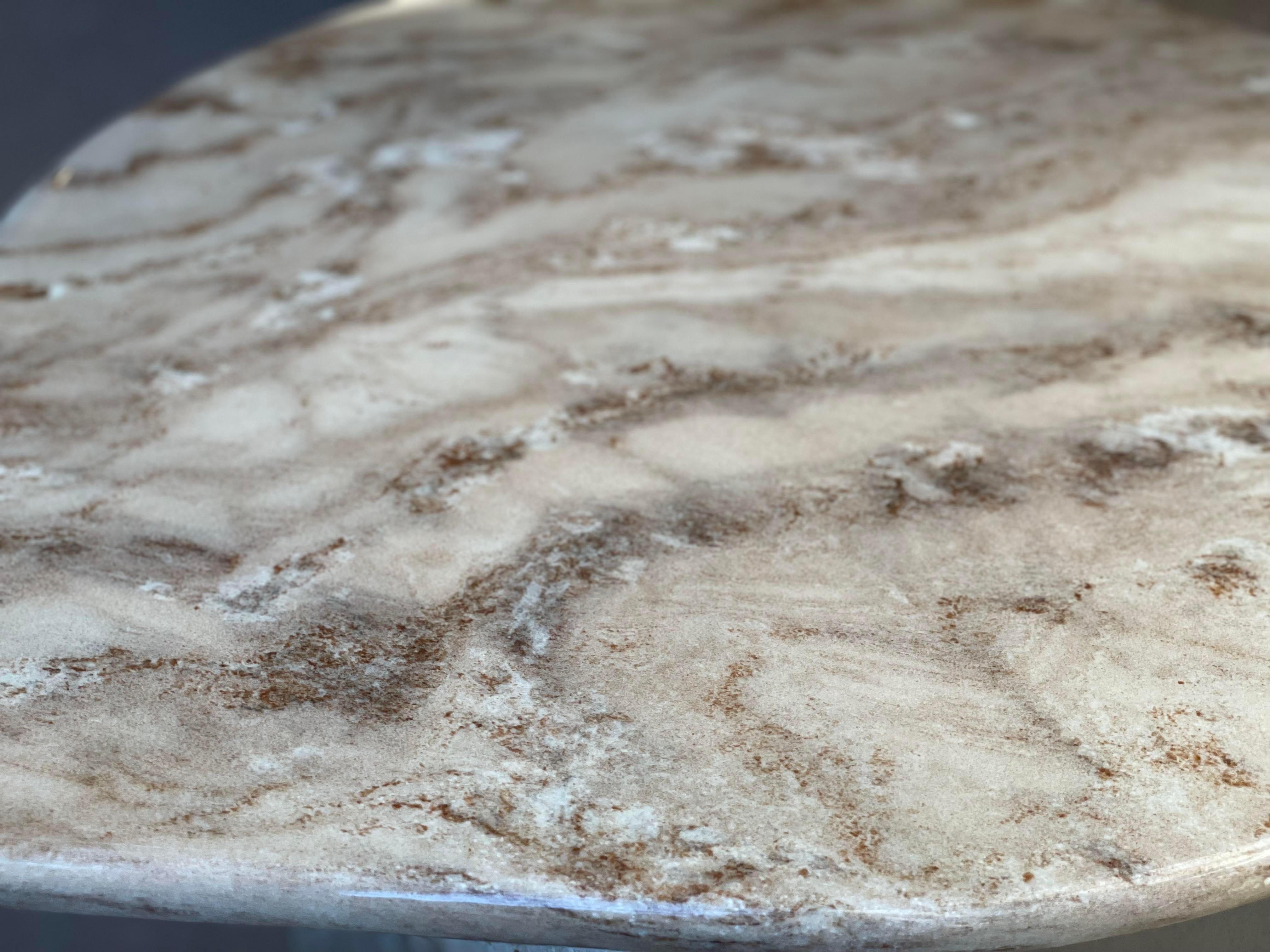 Postmodern Tear Shape Marble Side Table