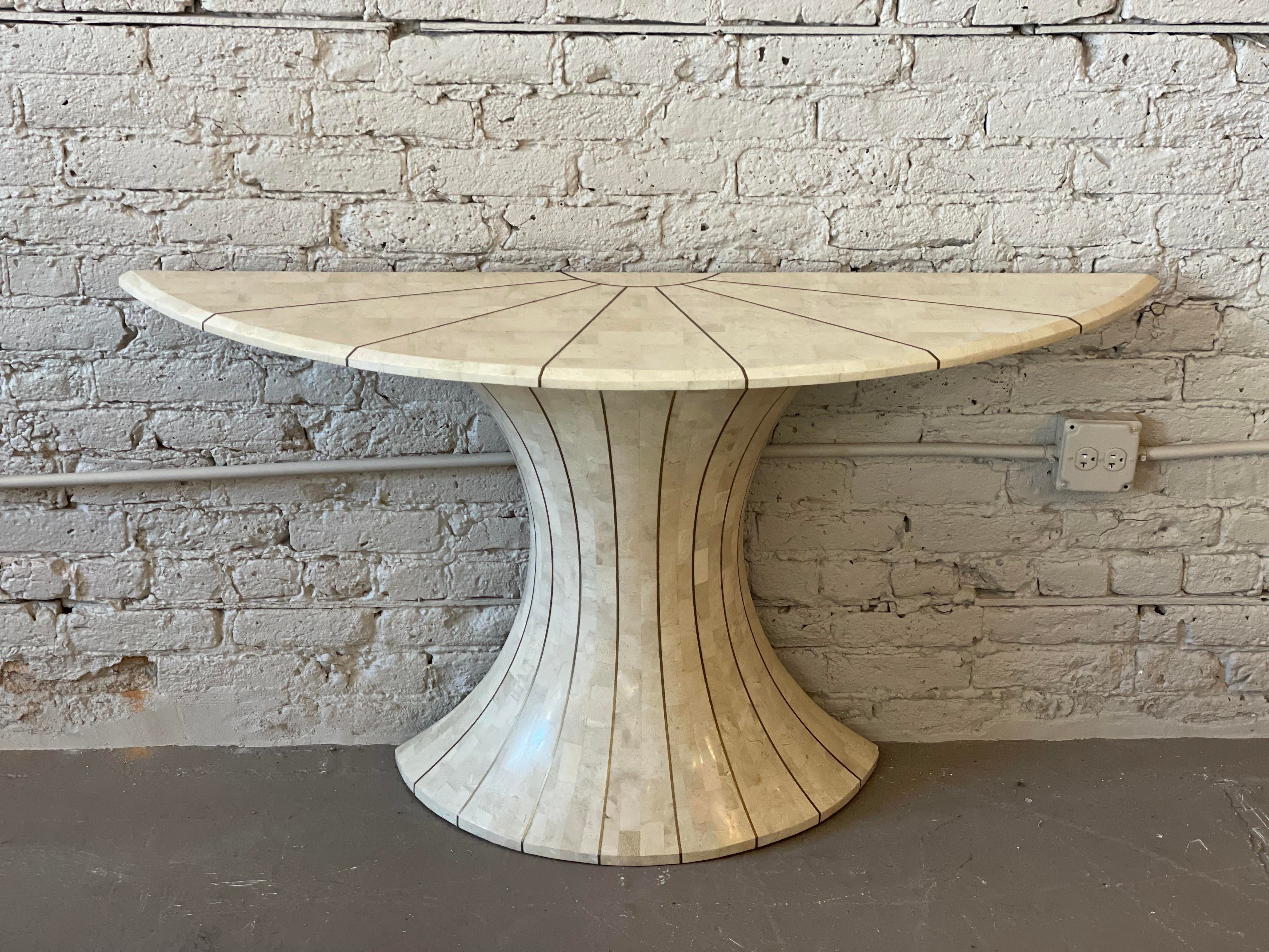 Postmodern Tessellated Console Table - Maitland Smith