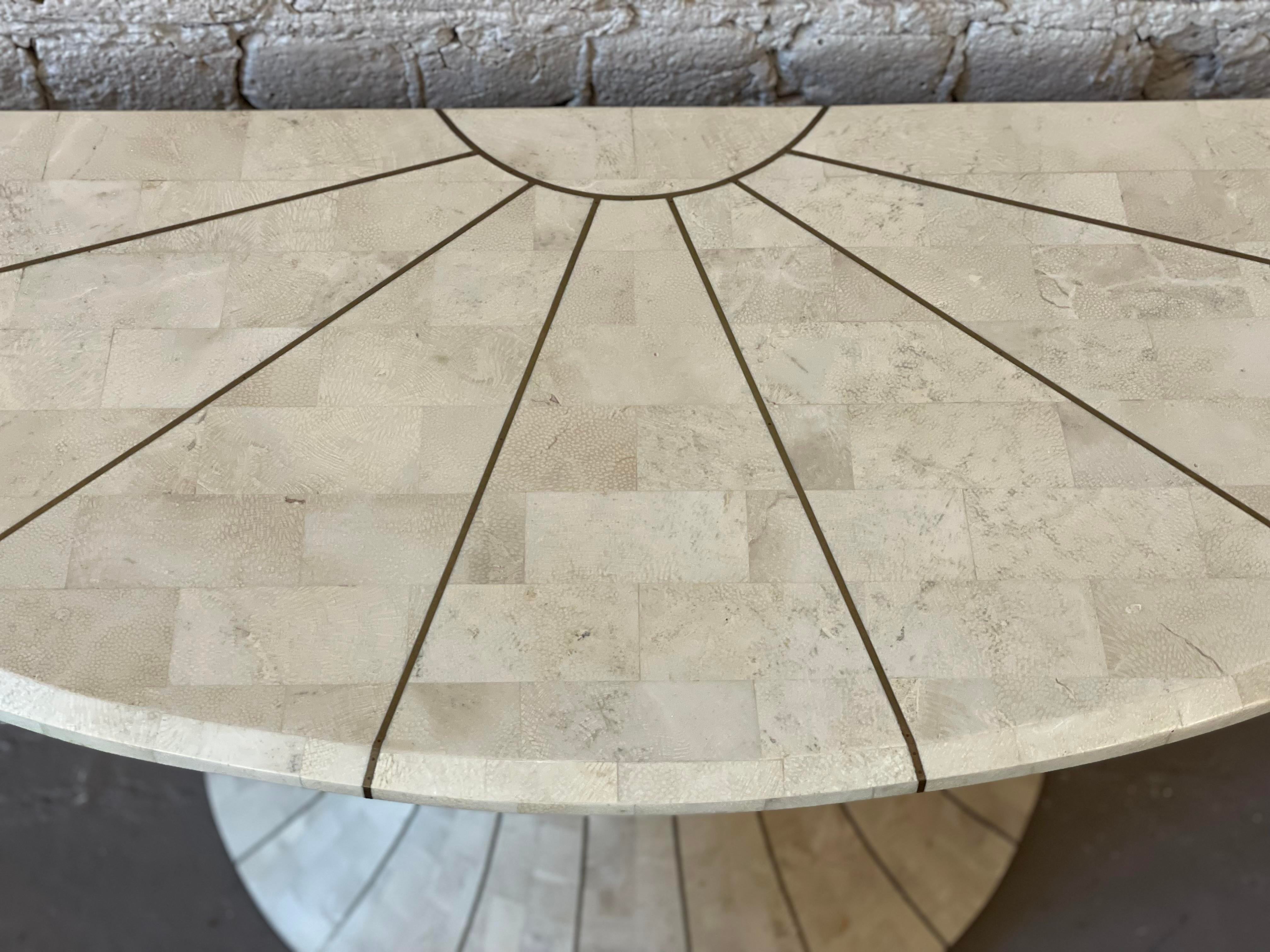 Postmodern Tessellated Console Table - Maitland Smith