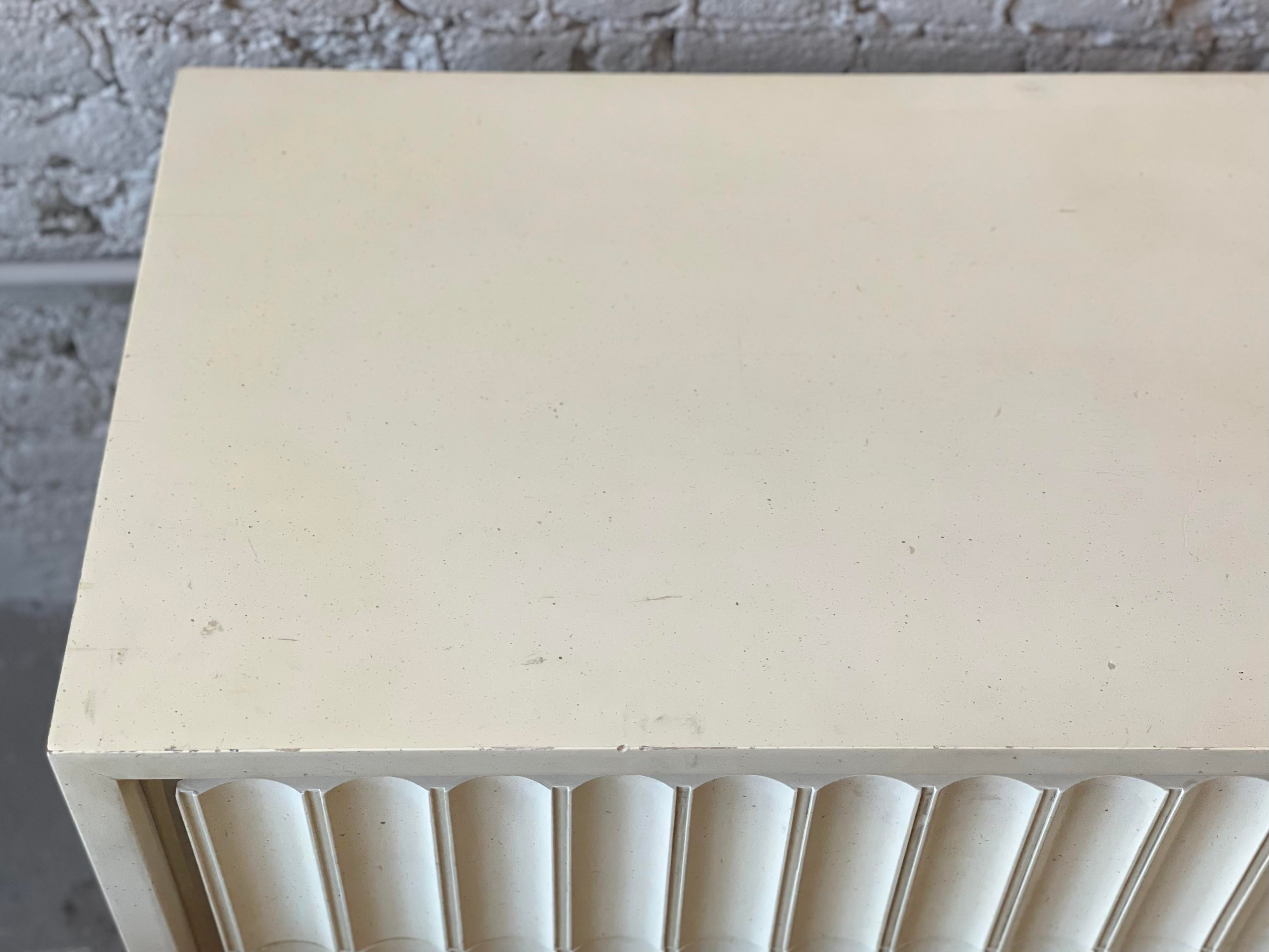 Postmodern Vintage Dresser With Fluted and Brass Details