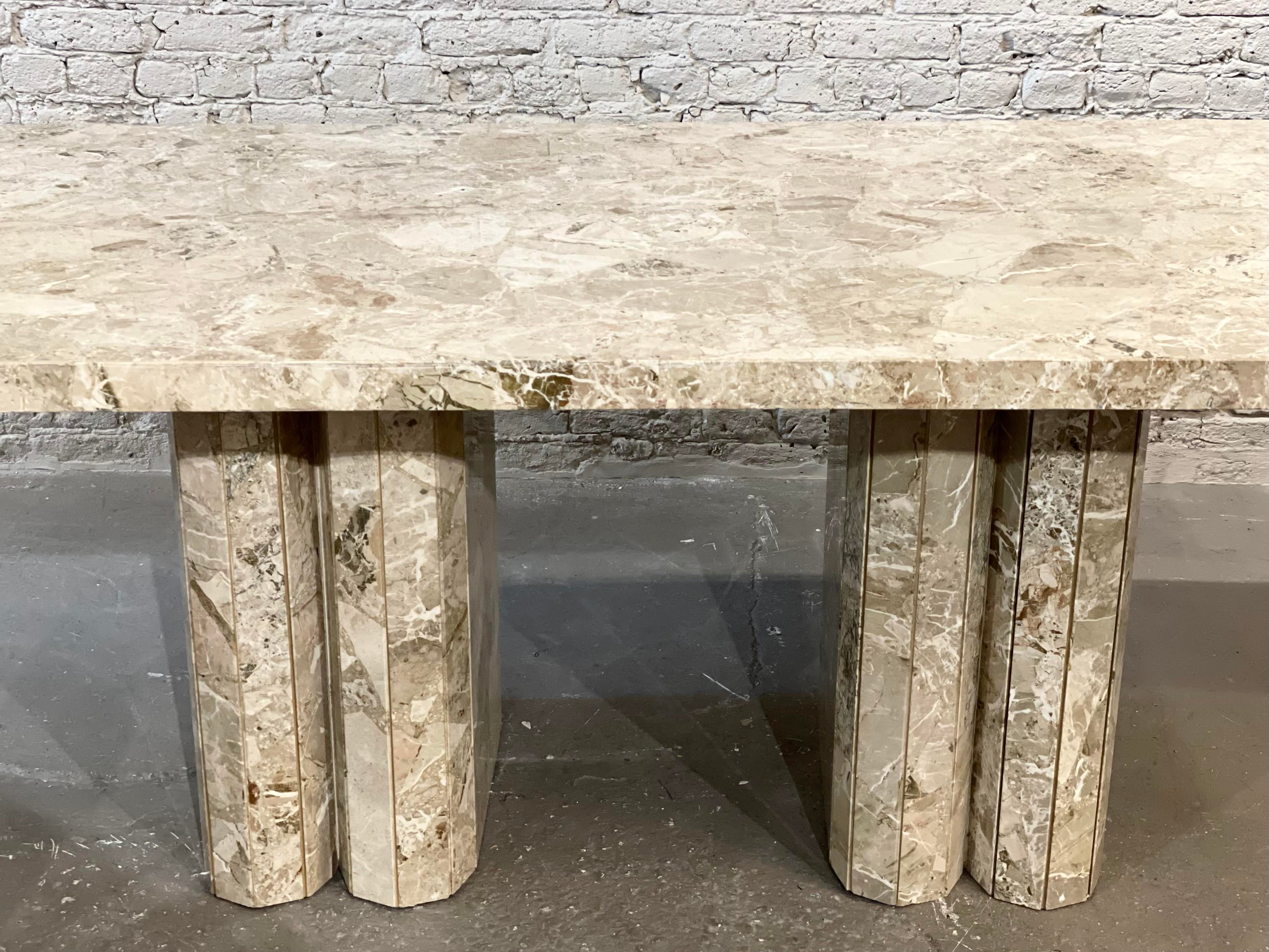Postmodern Vintage Marble Dining Table