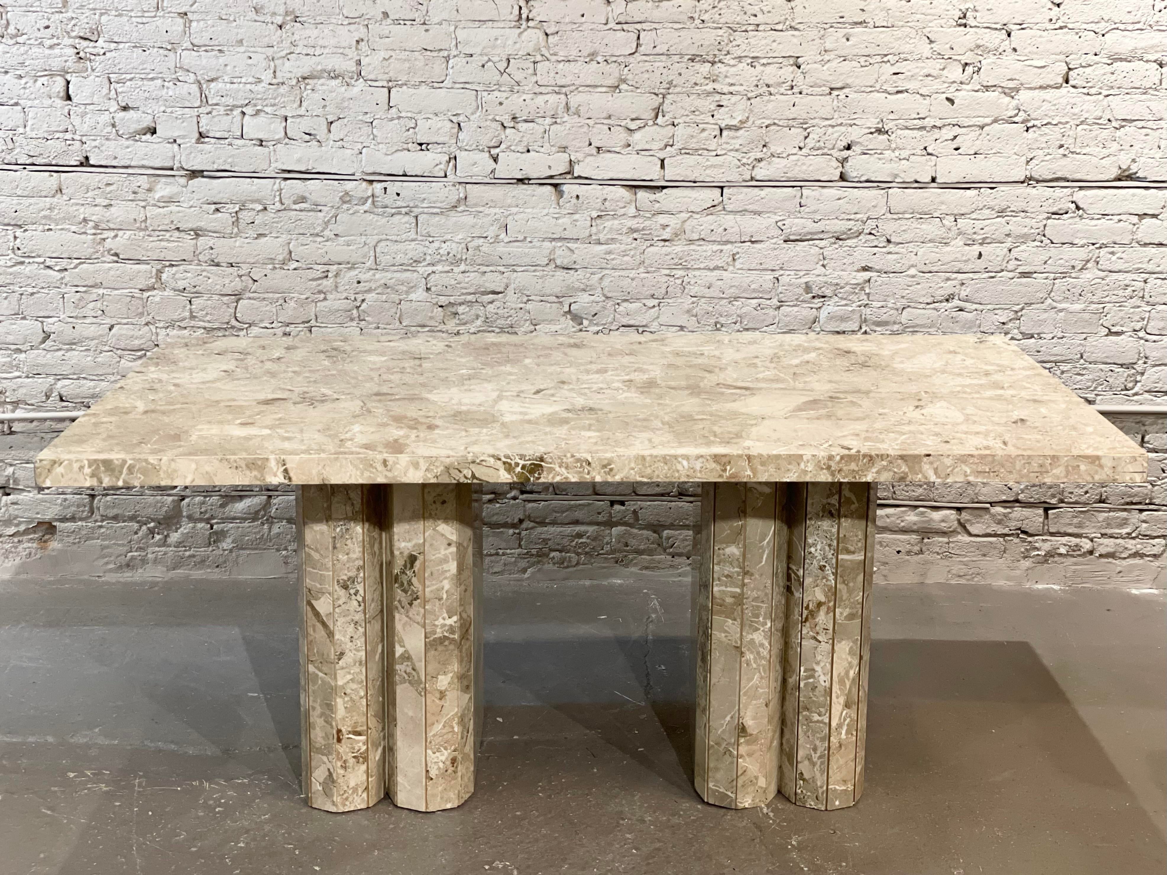Postmodern Vintage Marble Dining Table
