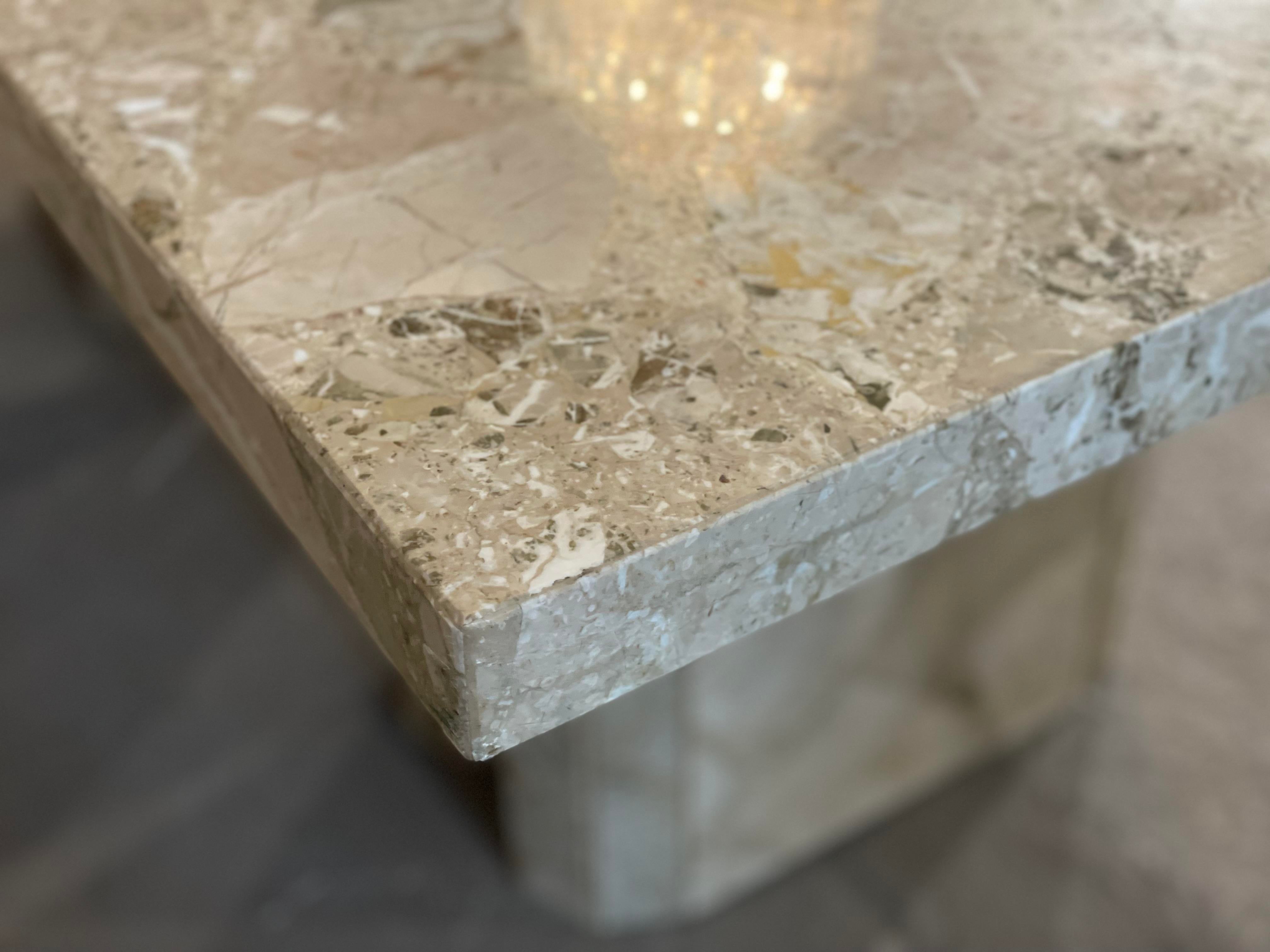 Postmodern Vintage Marble Dining Table