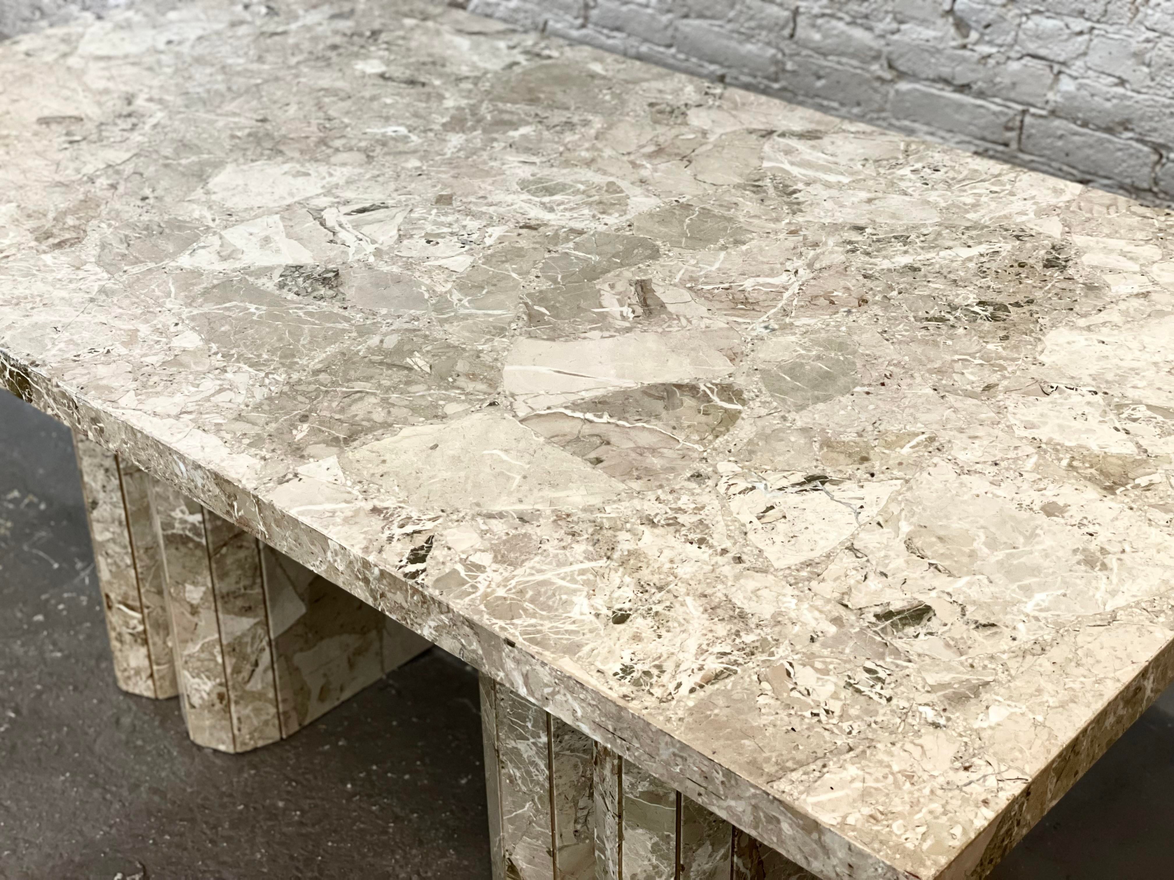 Postmodern Vintage Marble Dining Table