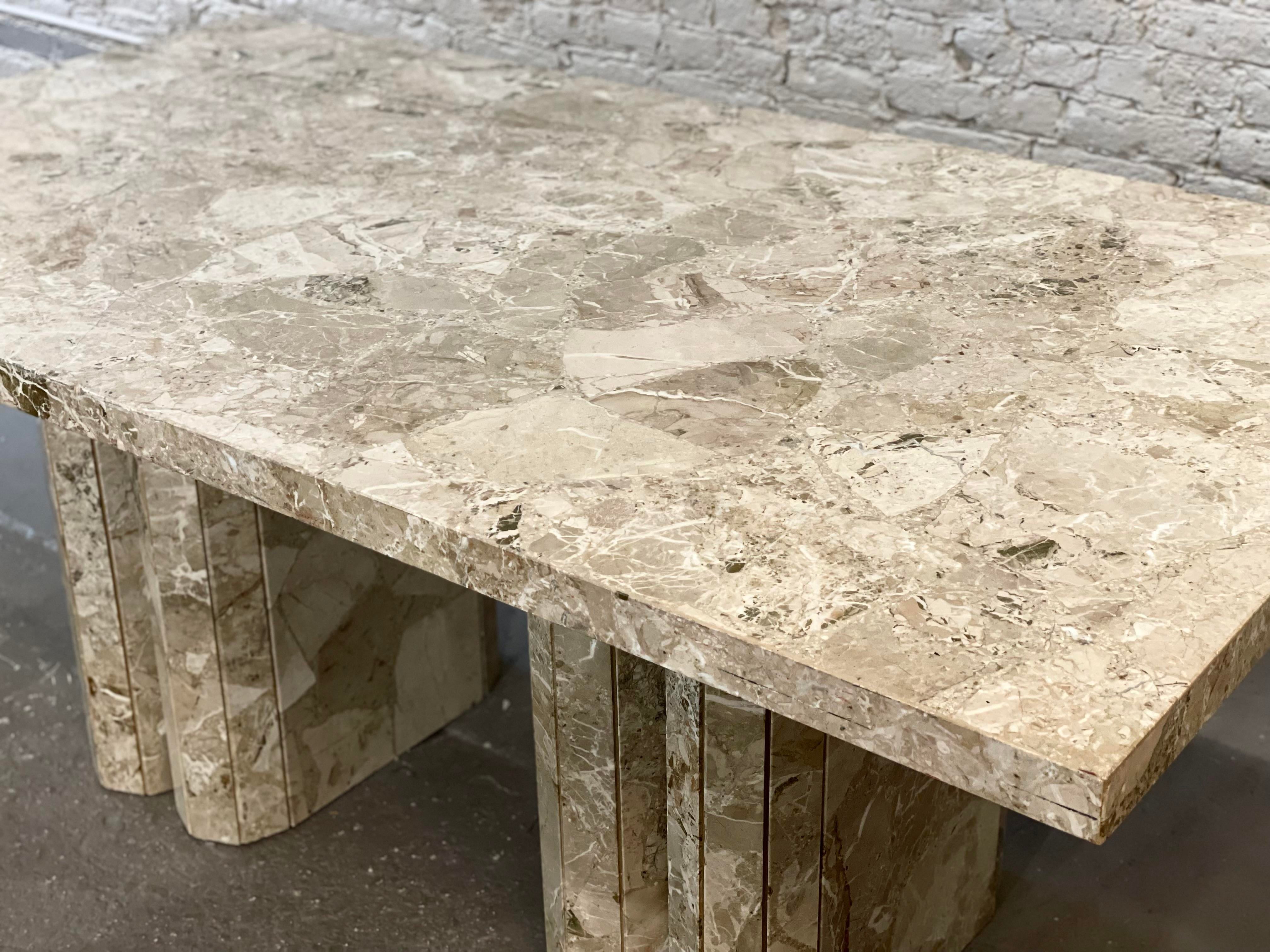 Postmodern Vintage Marble Dining Table