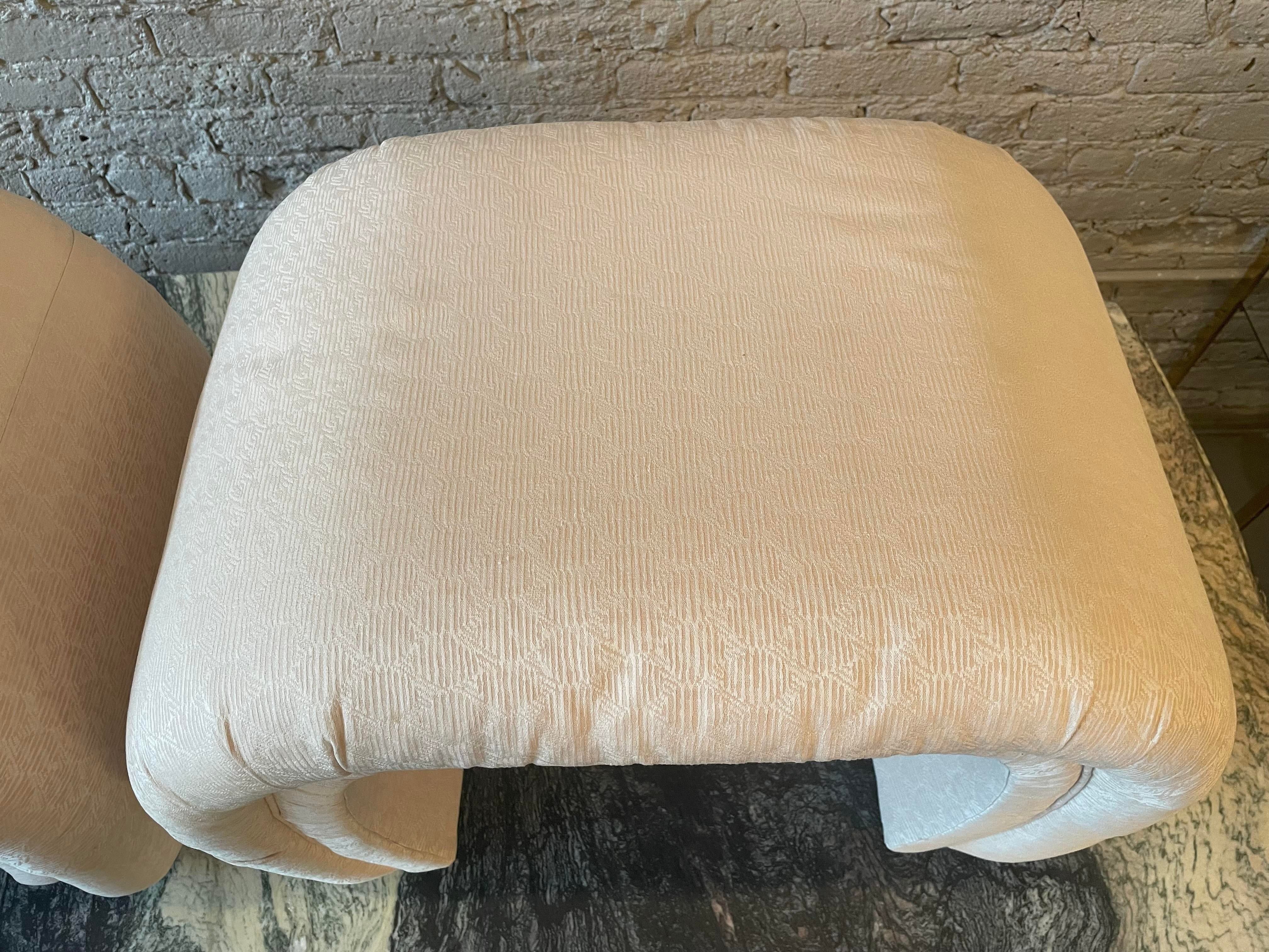 Postmodern Vintage Waterfall Ottomans