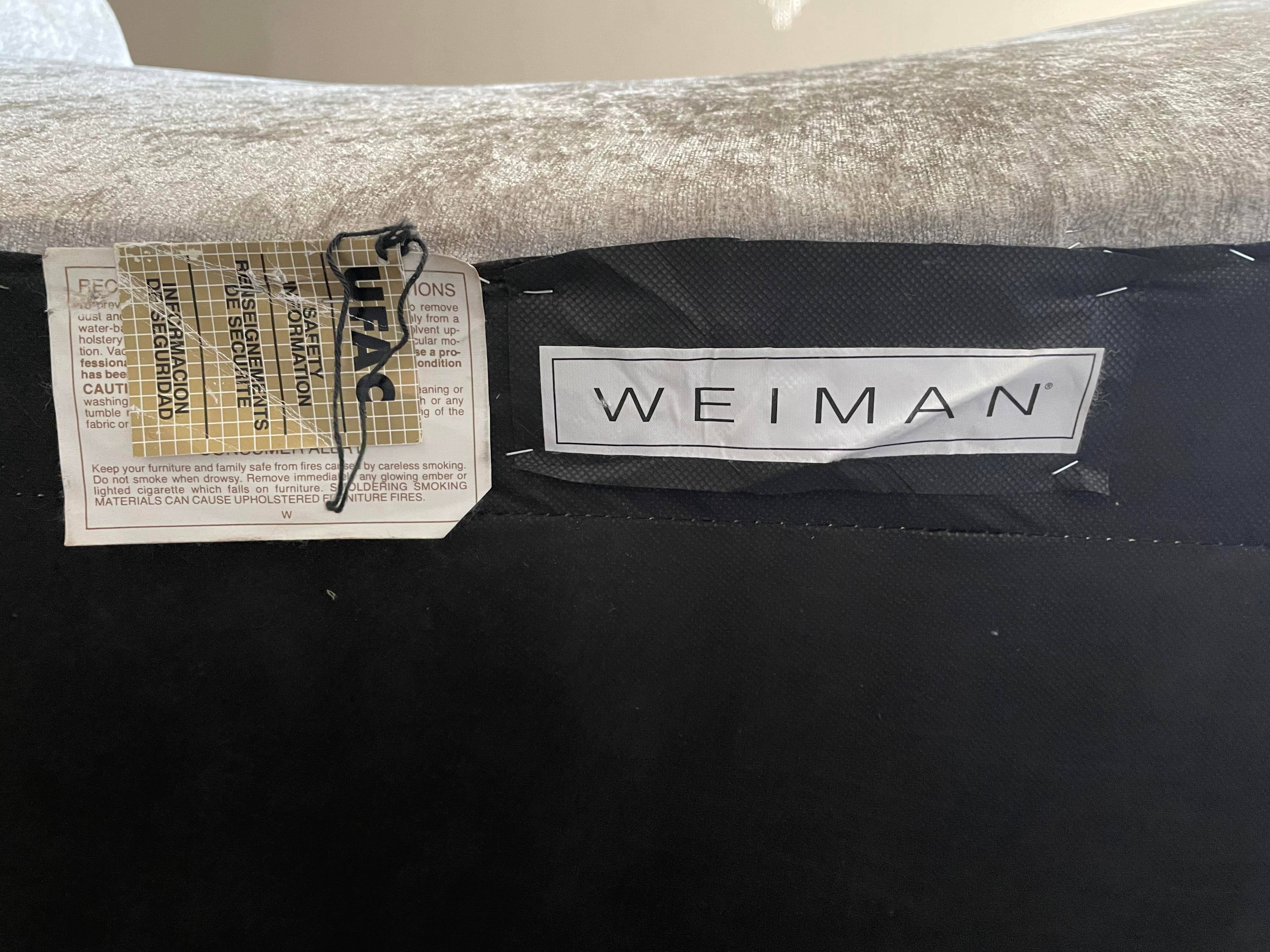 Postmodern Weiman Curved Sofa Chaise Serpentine Attributed to Vladimir Kagan