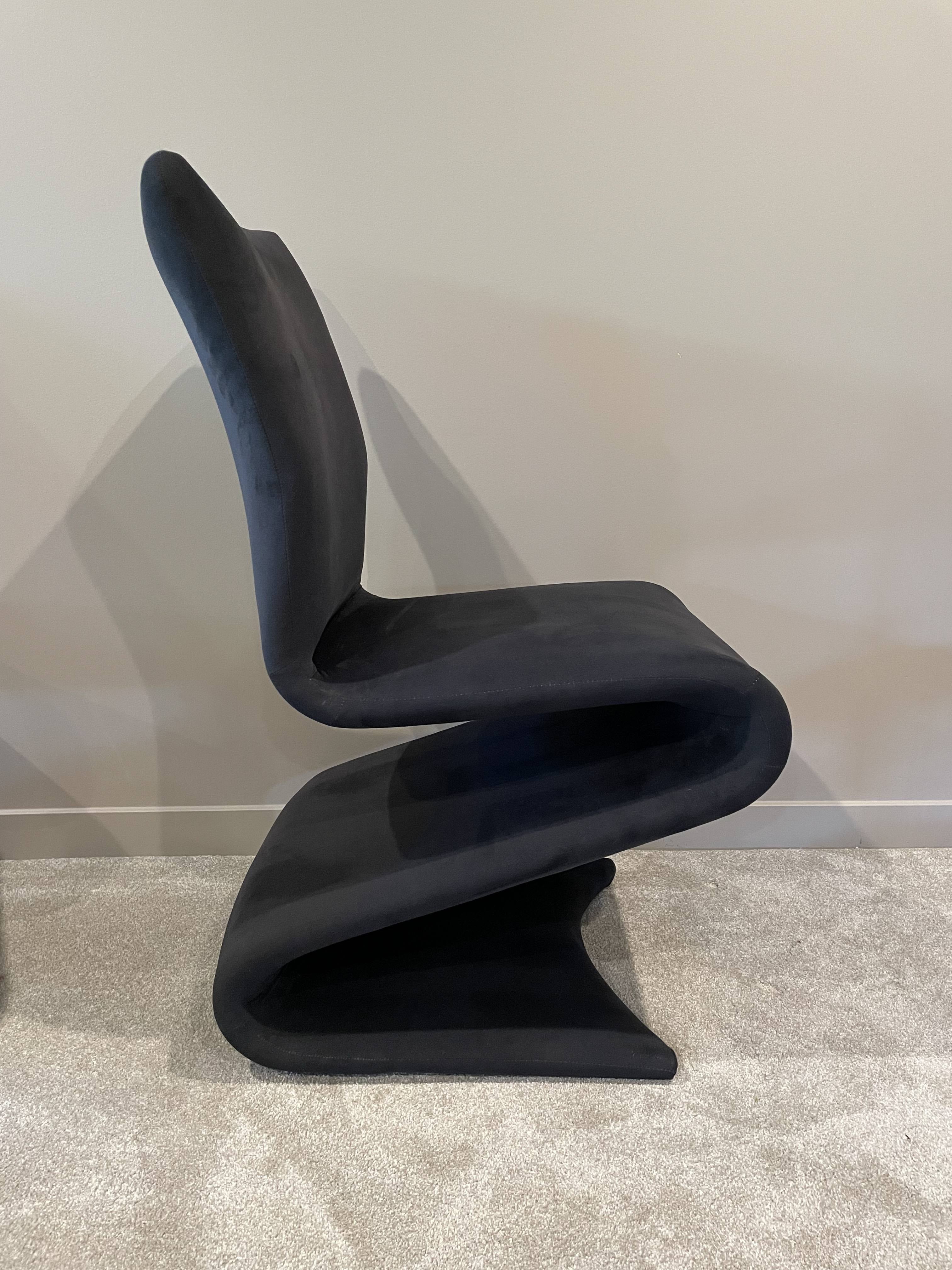 Postmodern Zig Zag Z Based Dining Chairs - Set of 6