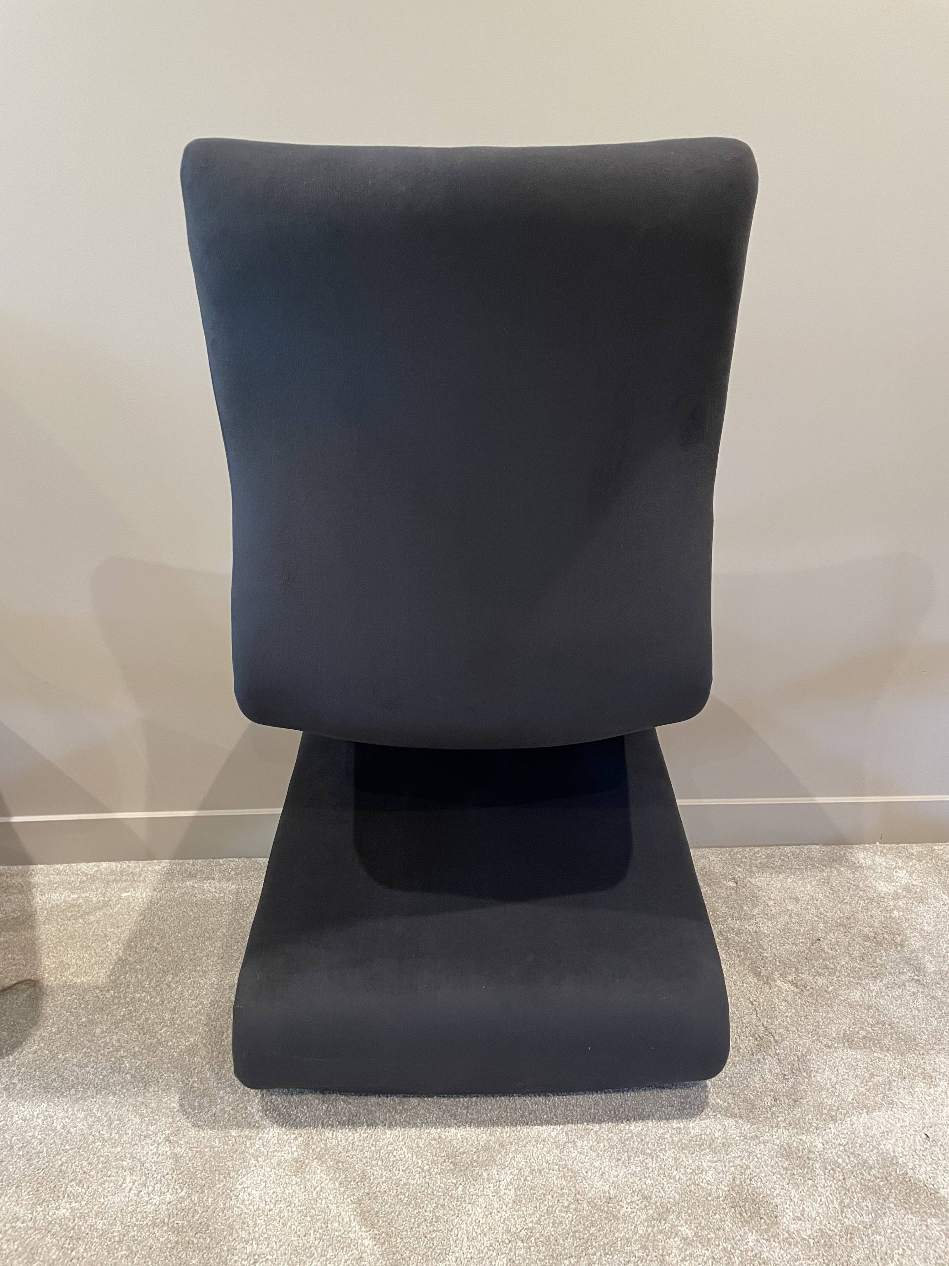 Postmodern Zig Zag Z Based Dining Chairs - Set of 6