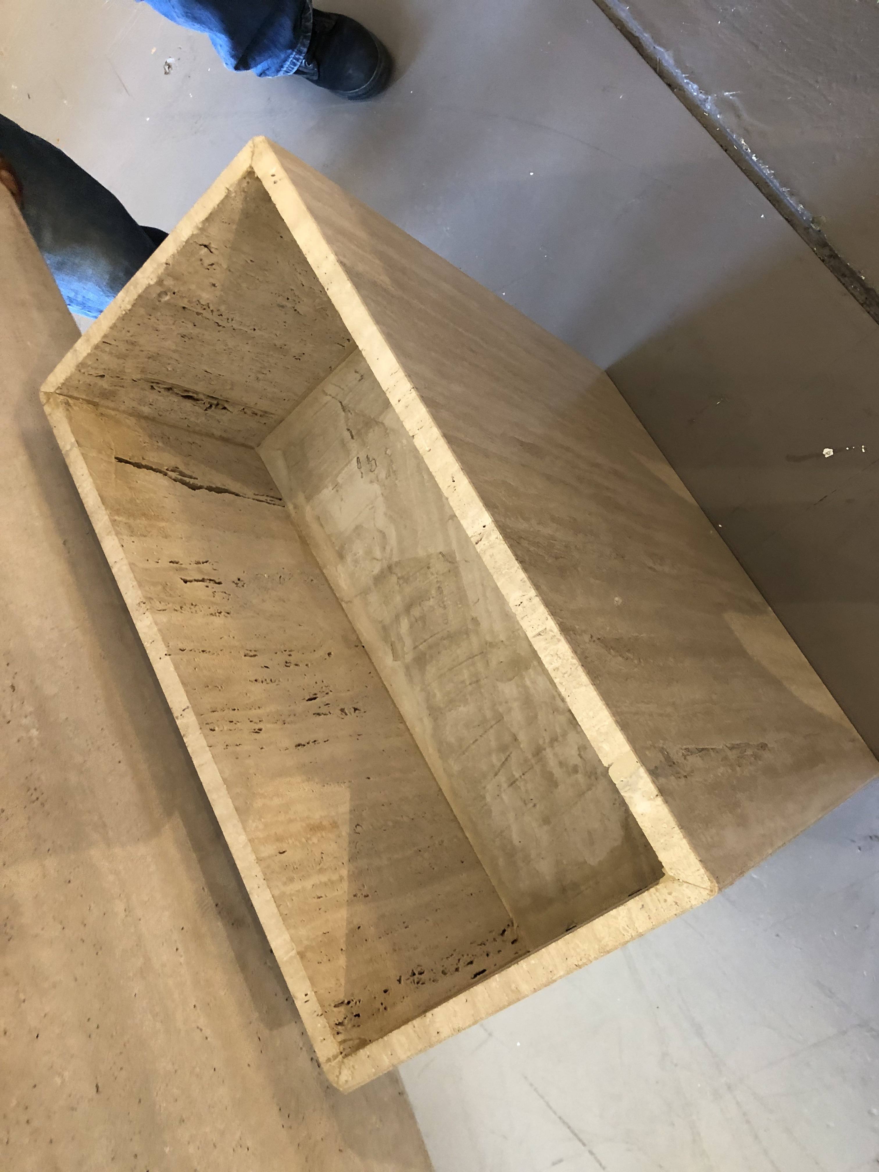 Stone International Postmodern Travertine Dining Table