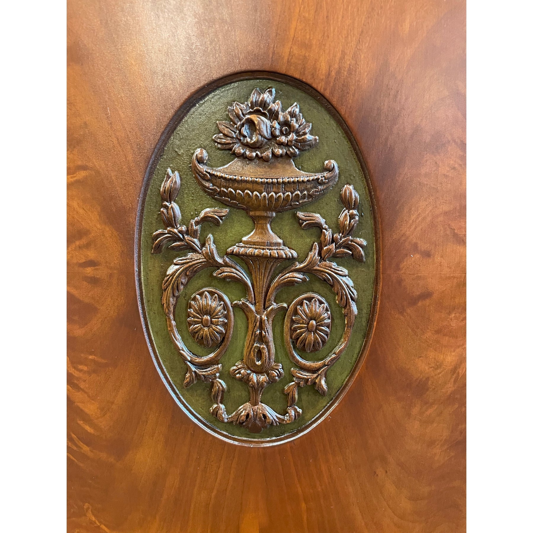 Vintage 1930s Cabinet With Green and Brass Accents - Art Deco/French