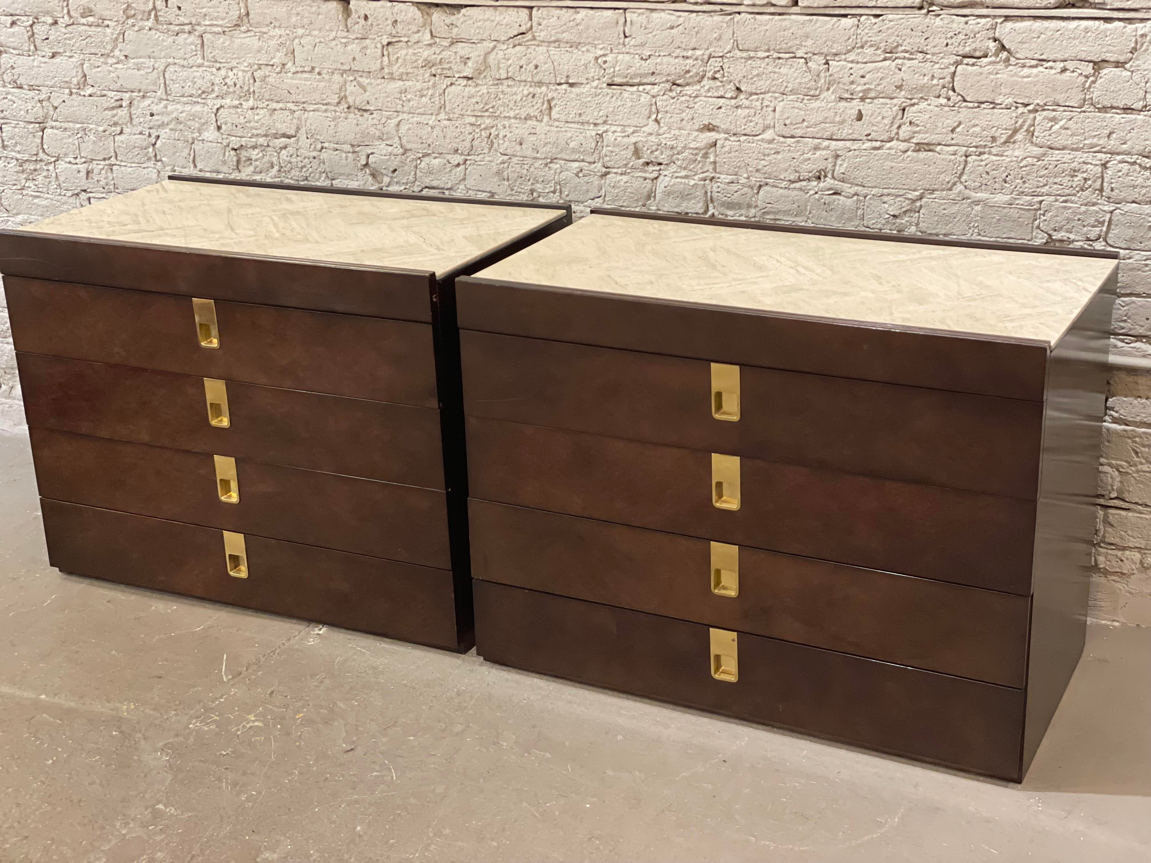 Vintage 1970s Brian Palmer for Baker Nightstands - Set of 2