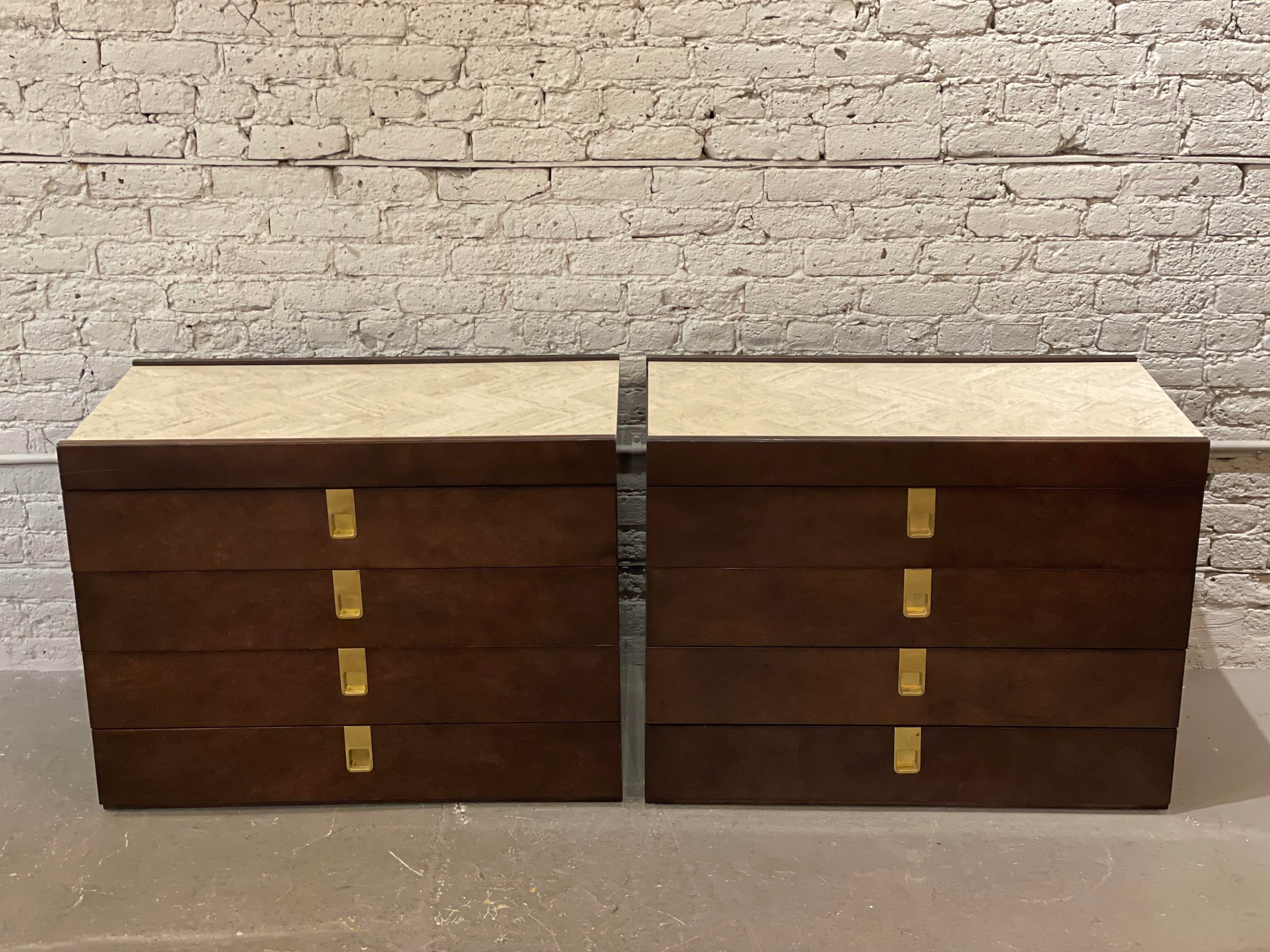 Vintage 1970s Brian Palmer for Baker Nightstands - Set of 2