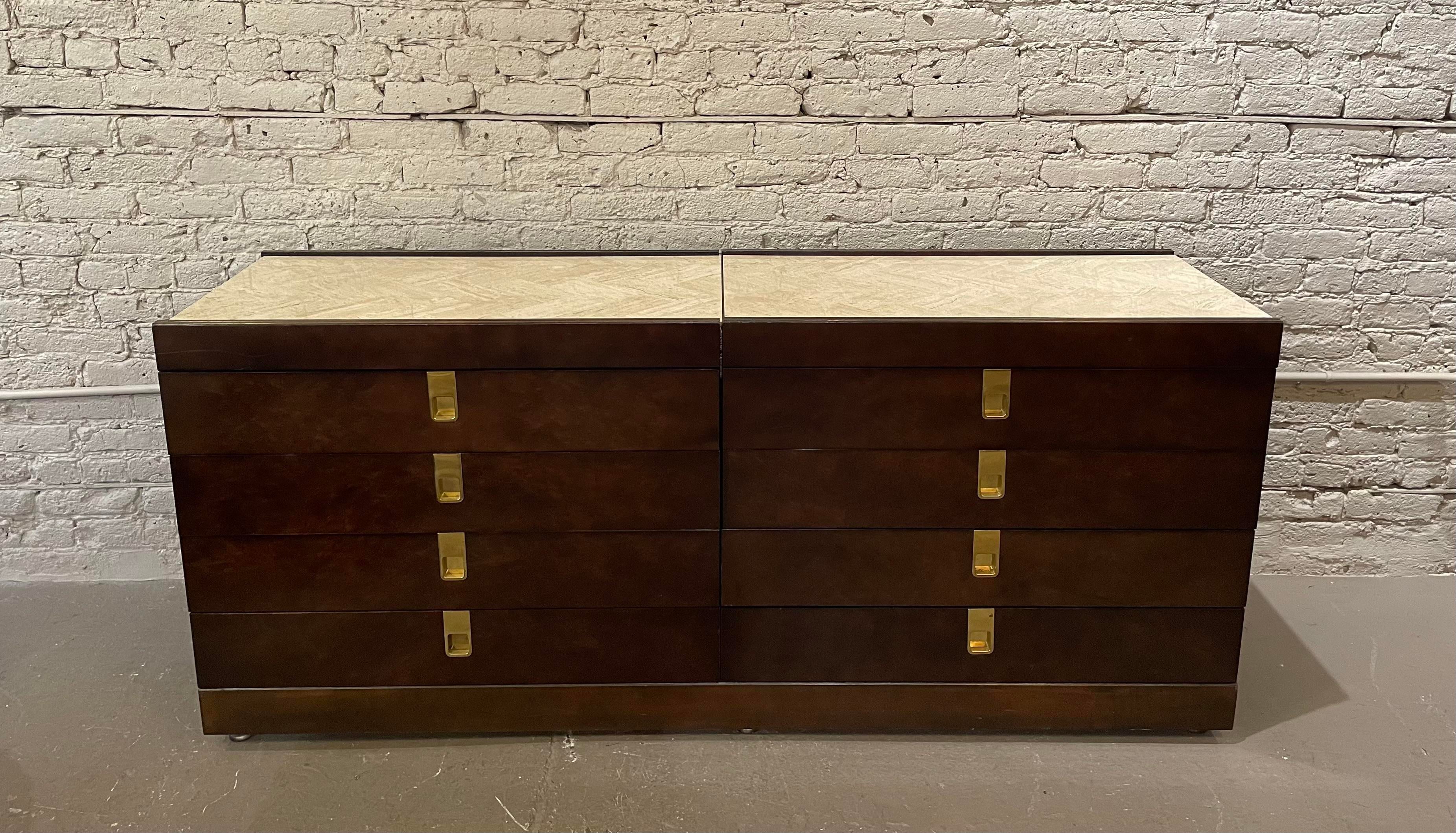 Vintage 1970s Brian Palmer for Baker Nightstands - Set of 2